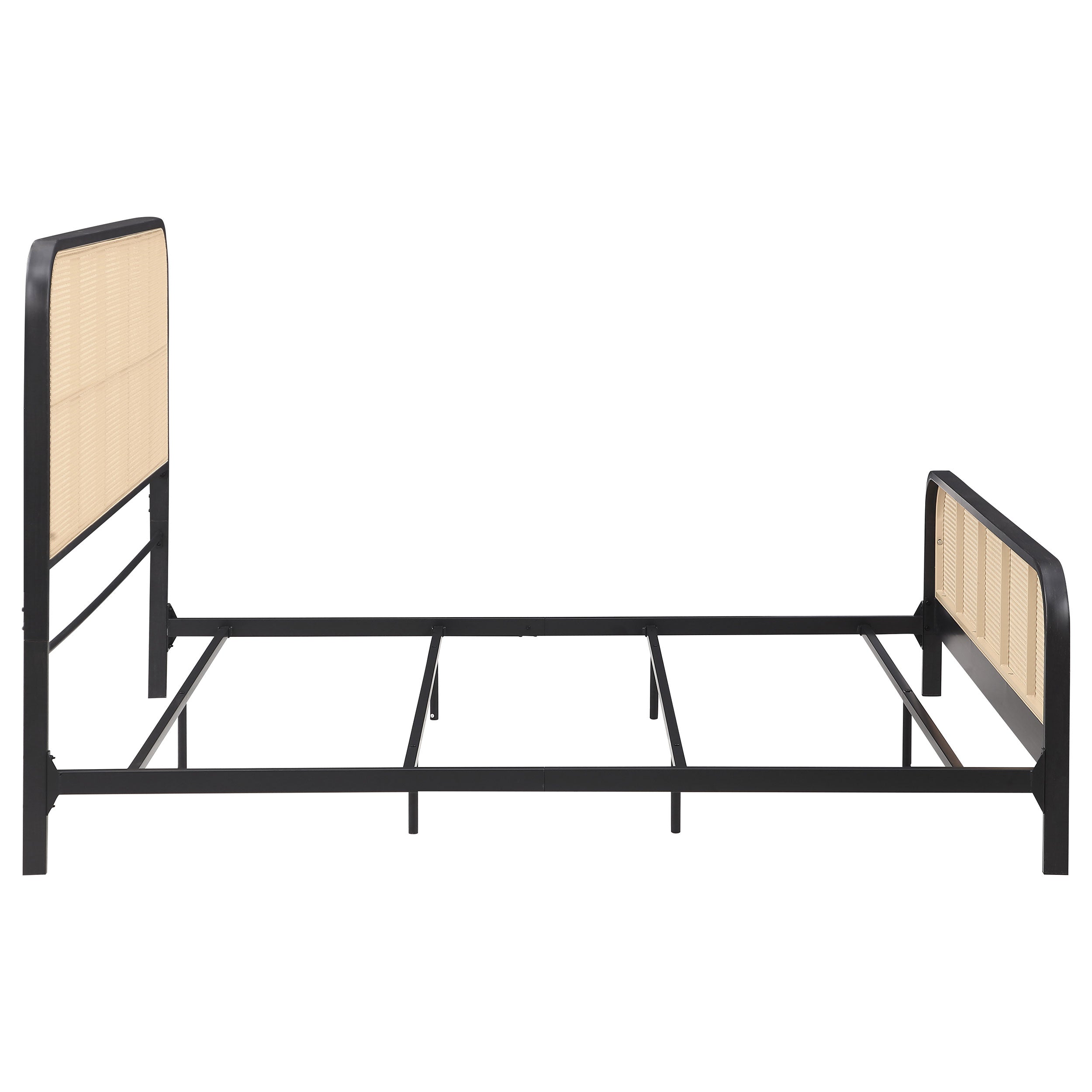 Lanewood Open Cane Webbing Metal  Bed Black