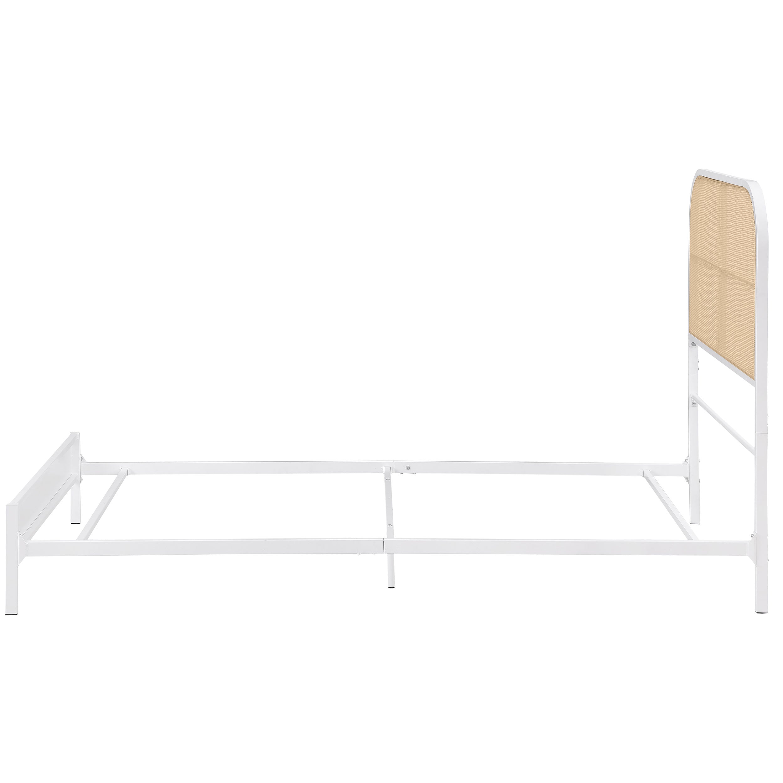 Amherst Radio Weave Rattan Metal Bed Black