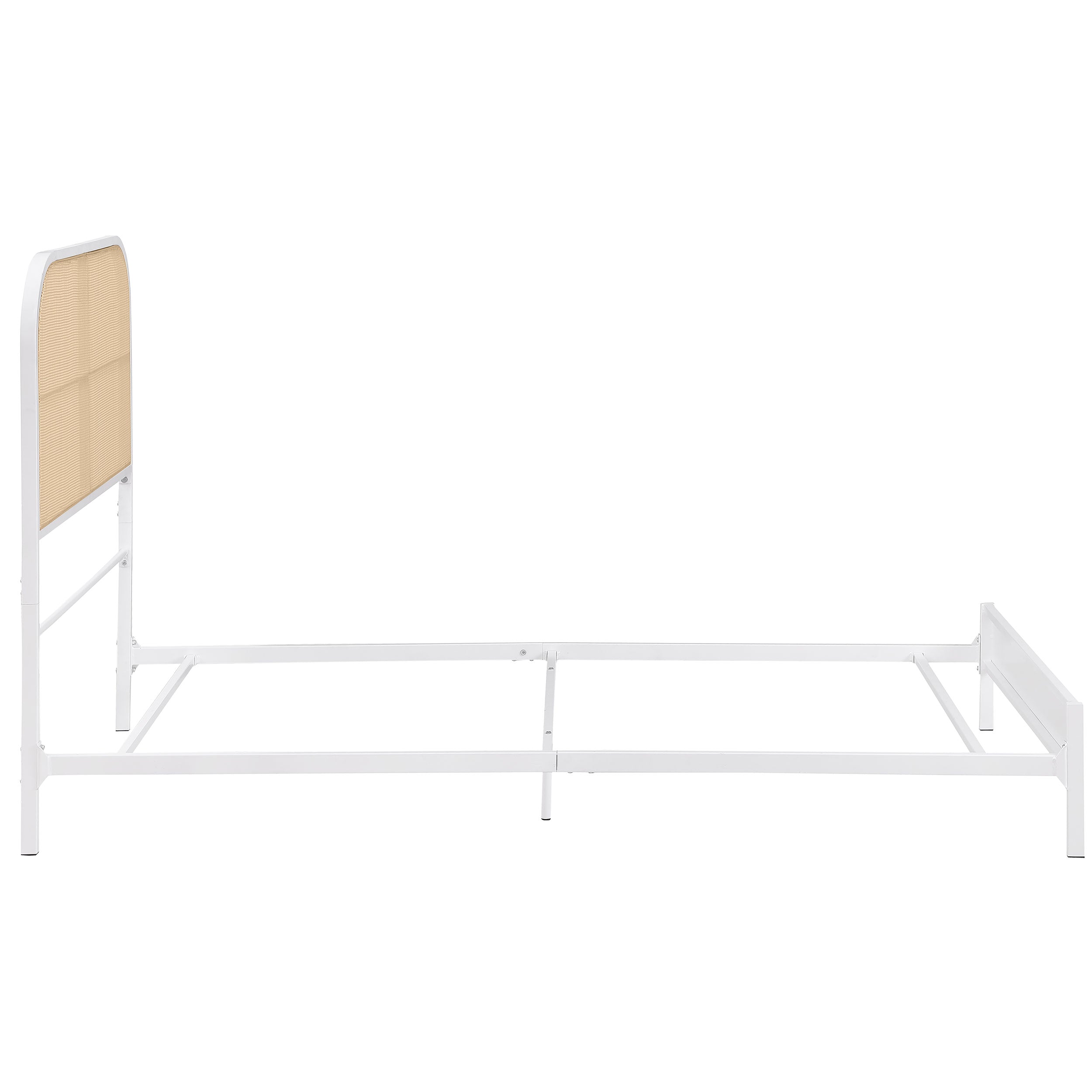 Amherst Radio Weave Rattan Metal Bed Black