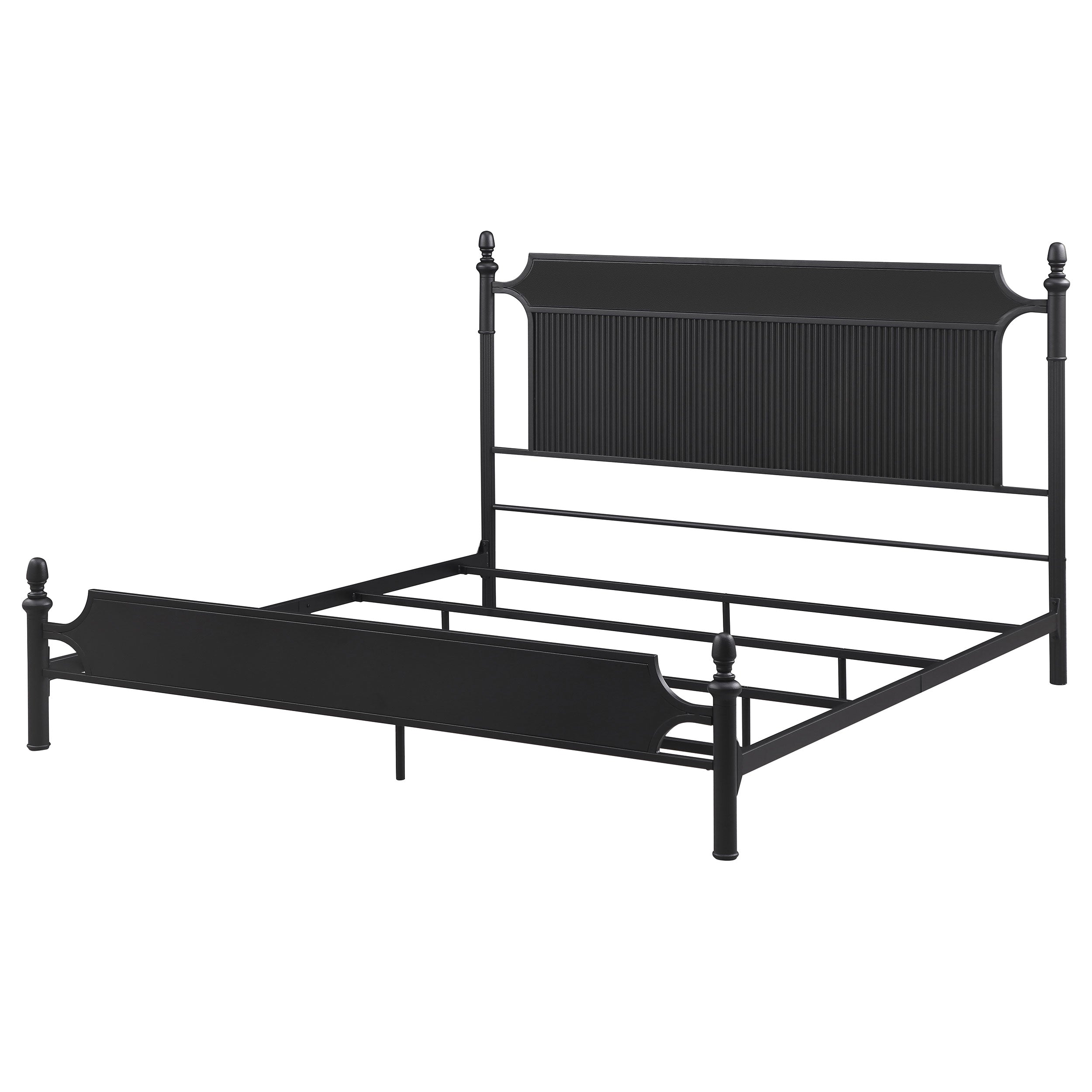 Cameron 51-inch Metal  Panel Bed Black