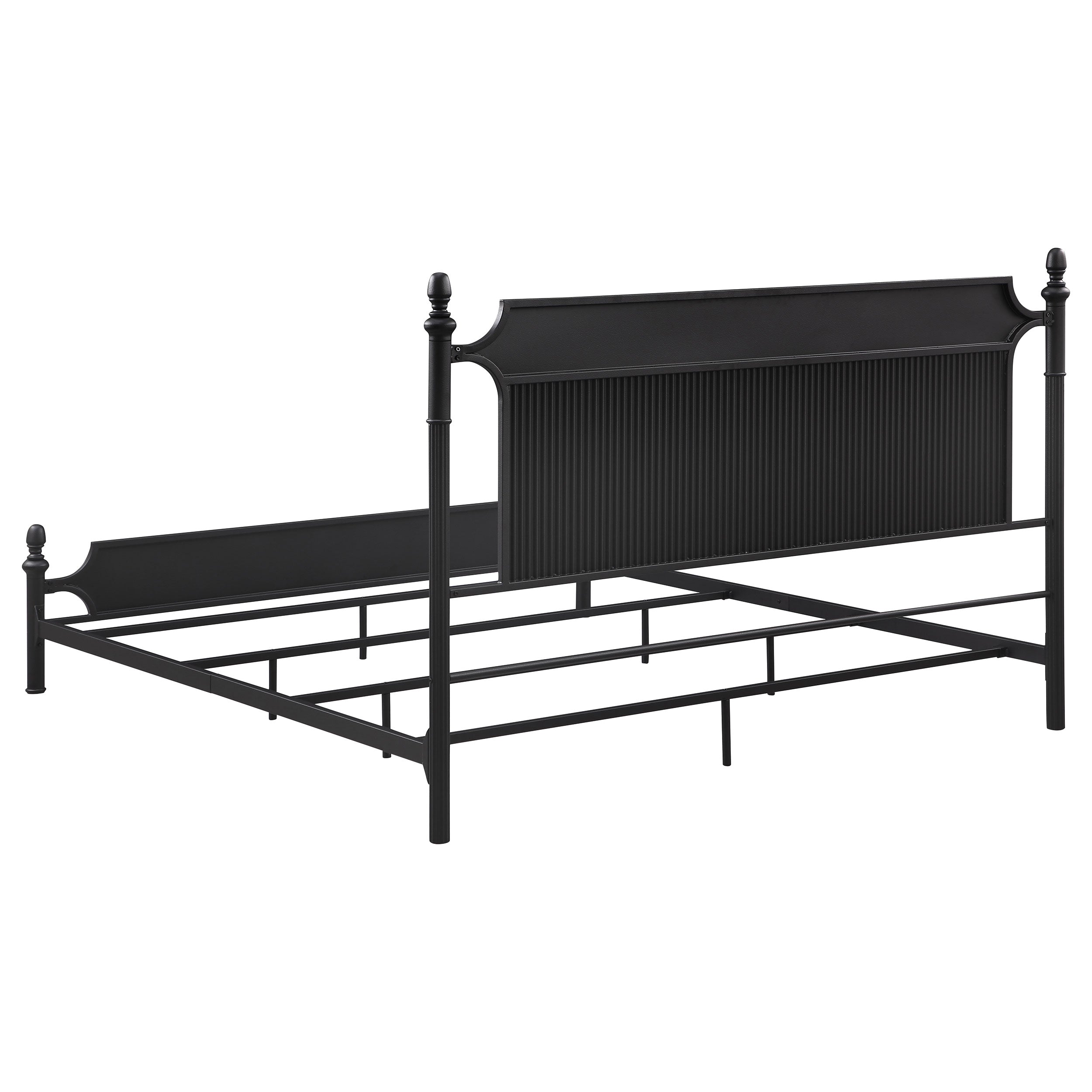 Cameron 51-inch Metal  Panel Bed Black