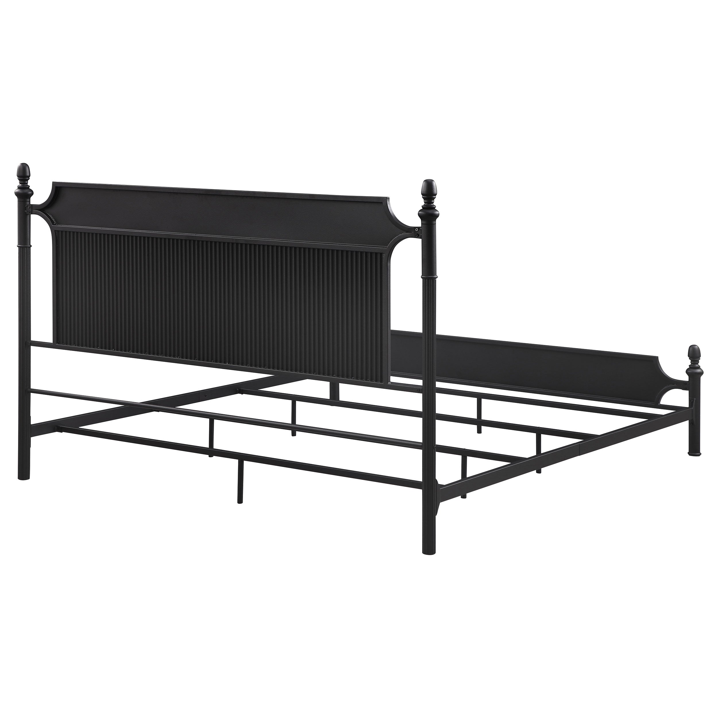 Cameron 51-inch Metal  Panel Bed Black