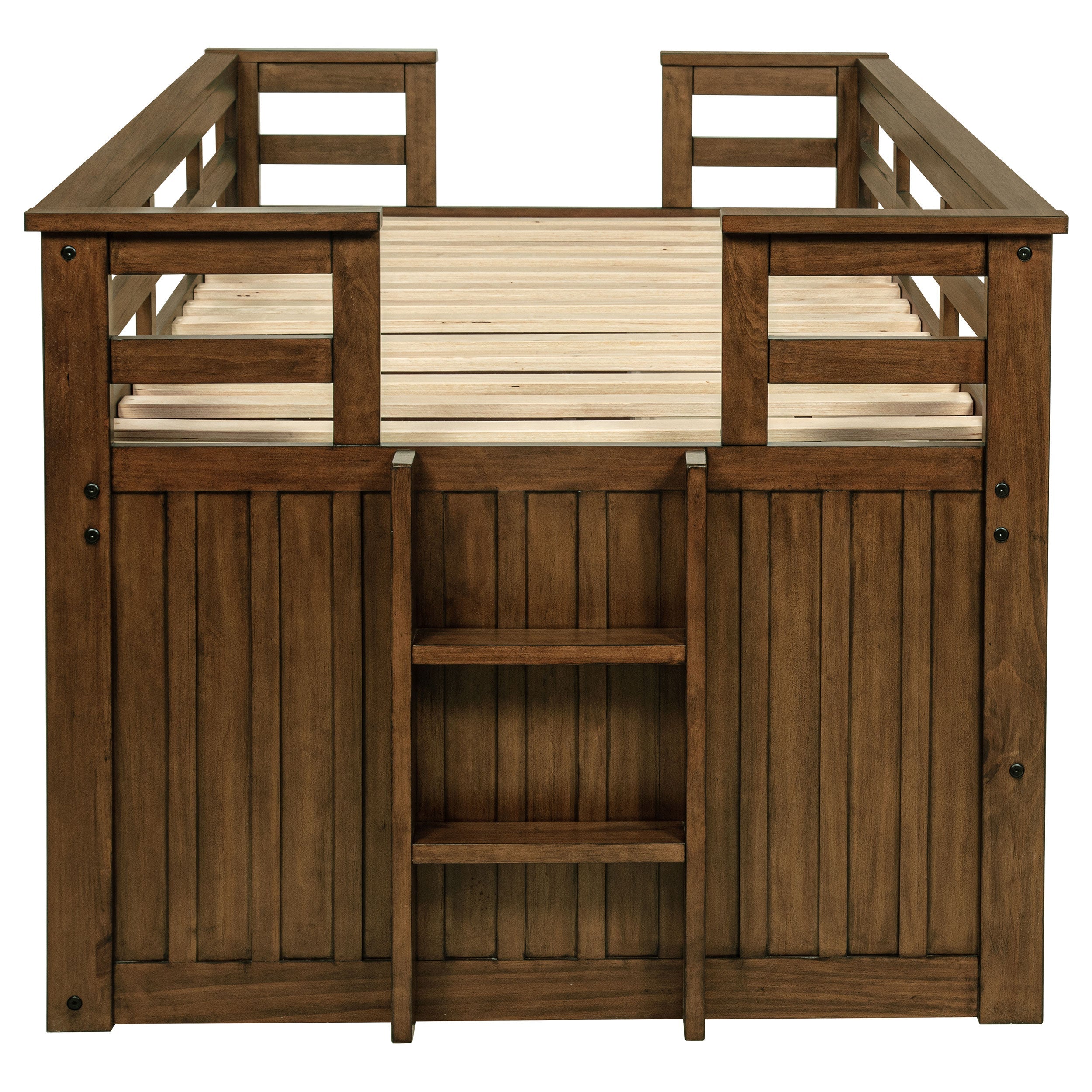 Carlsbad Wood  Captains Bed With Trundle Medium Brown