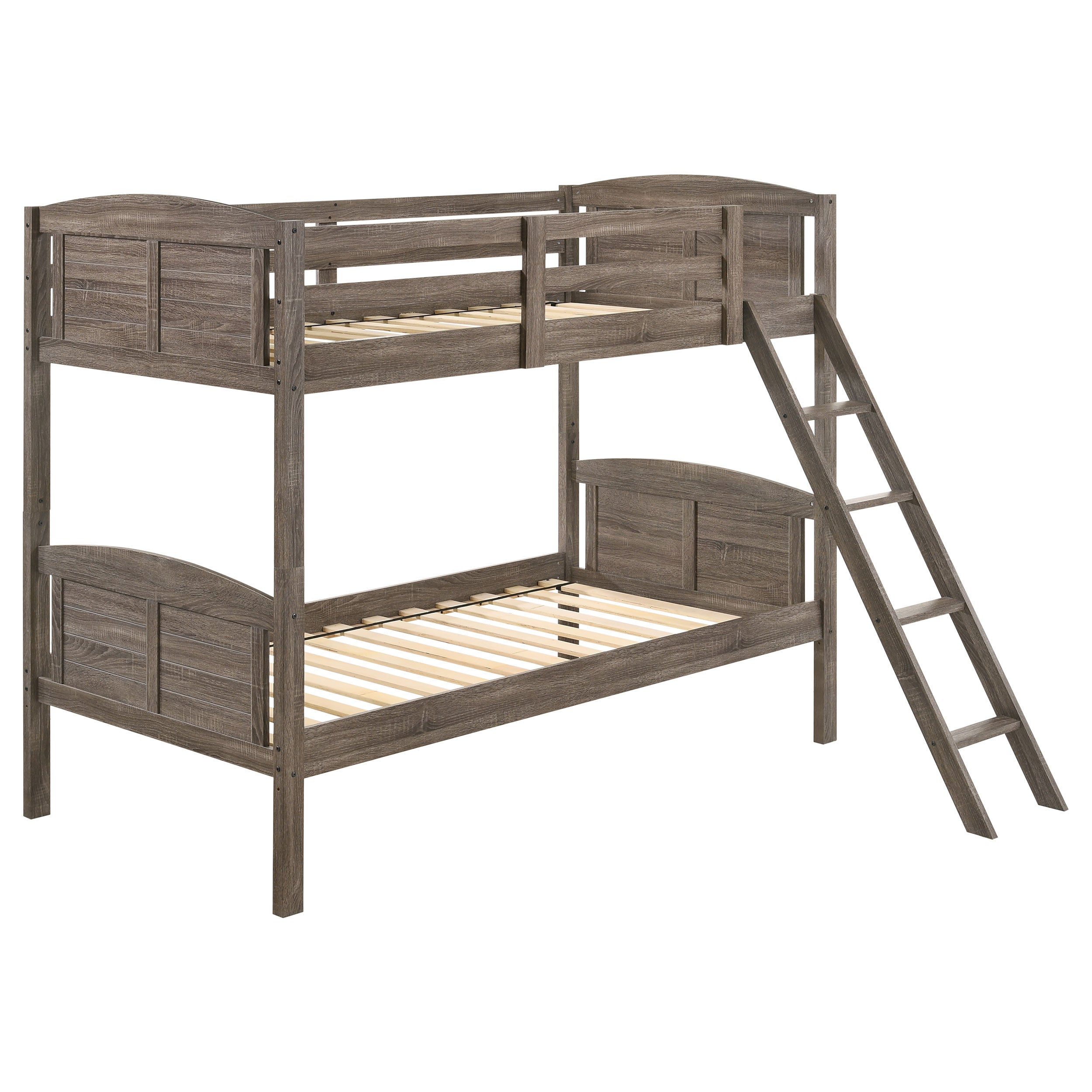 Flynn Wood  Over  Bunk Bed Weathered Brown