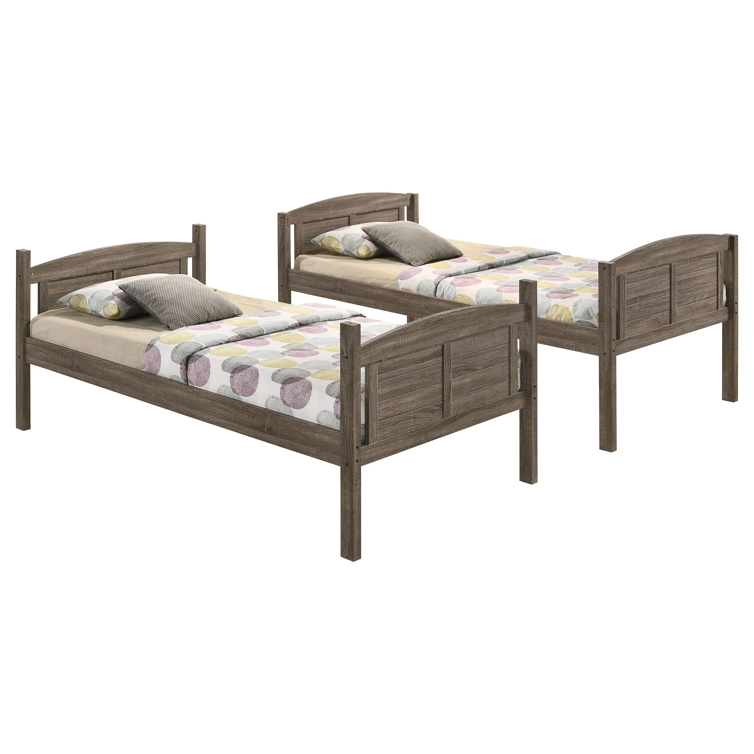 Flynn Wood  Over  Bunk Bed Weathered Brown