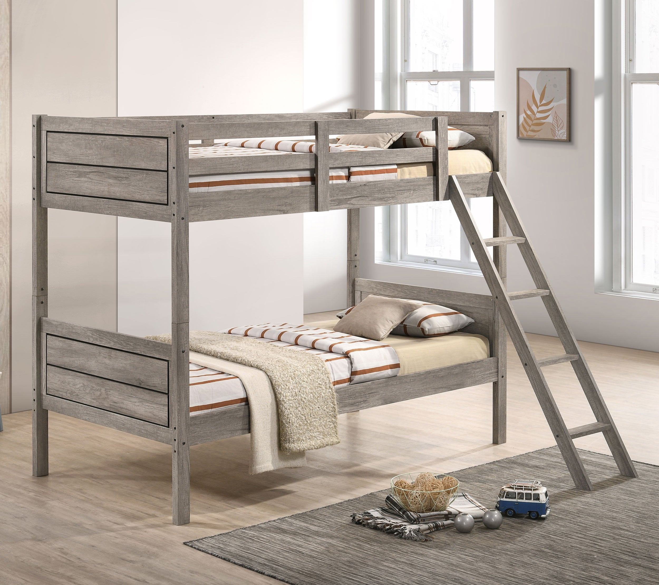 Ryder Wood  Over  Bunk Bed Weathered Taupe