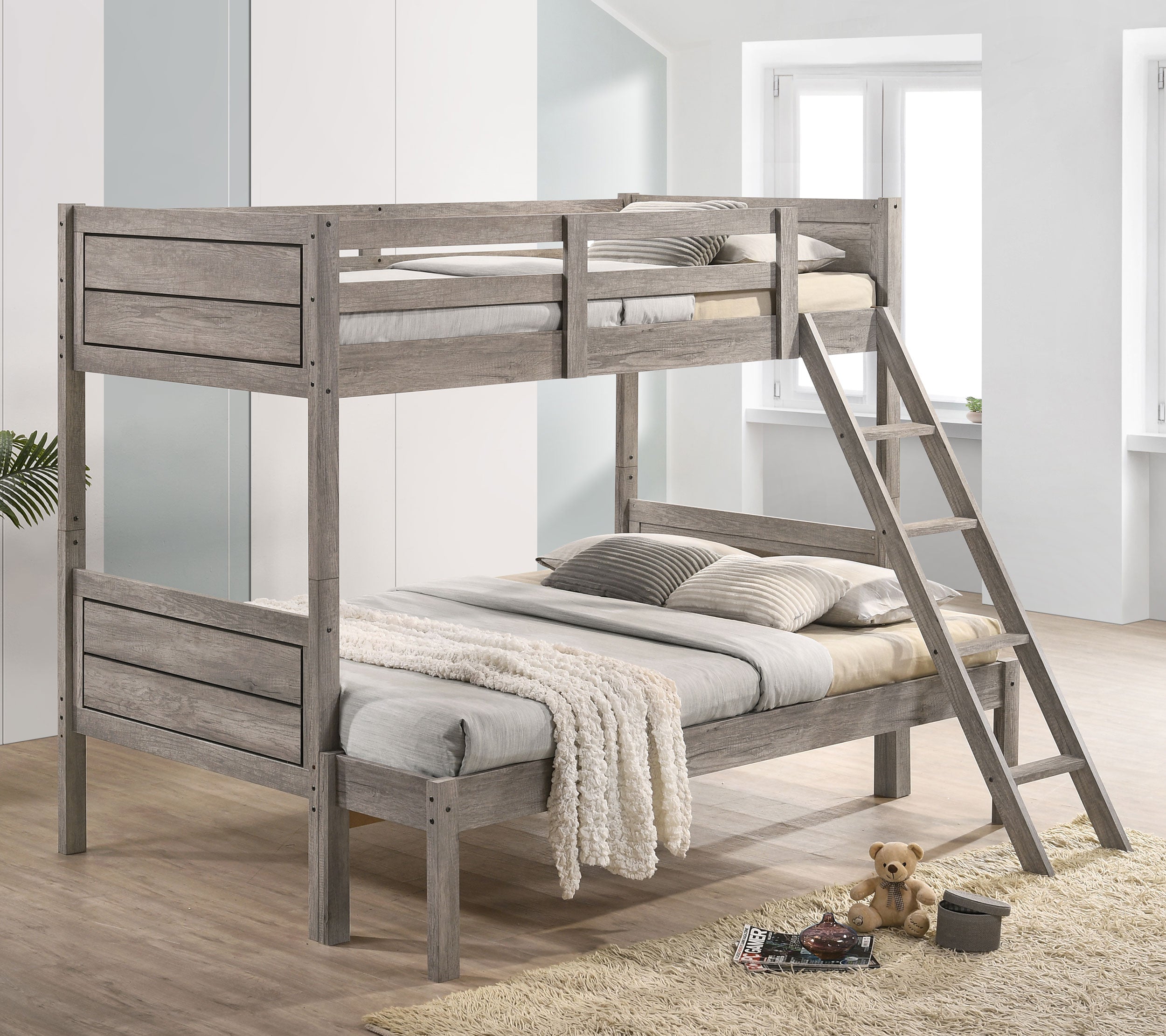 Ryder Wood  Over  Bunk Bed Weathered Taupe