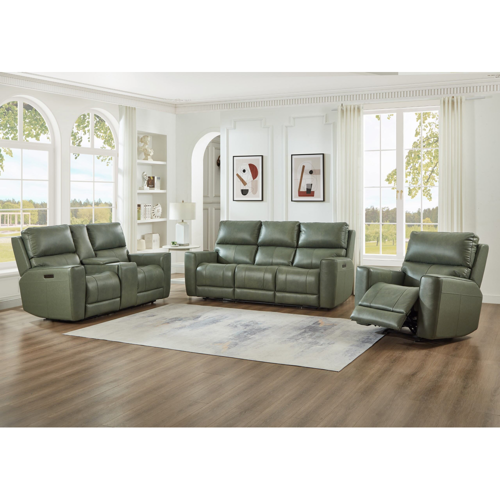 Laredo Sage Moss Power Glider Recliner P2