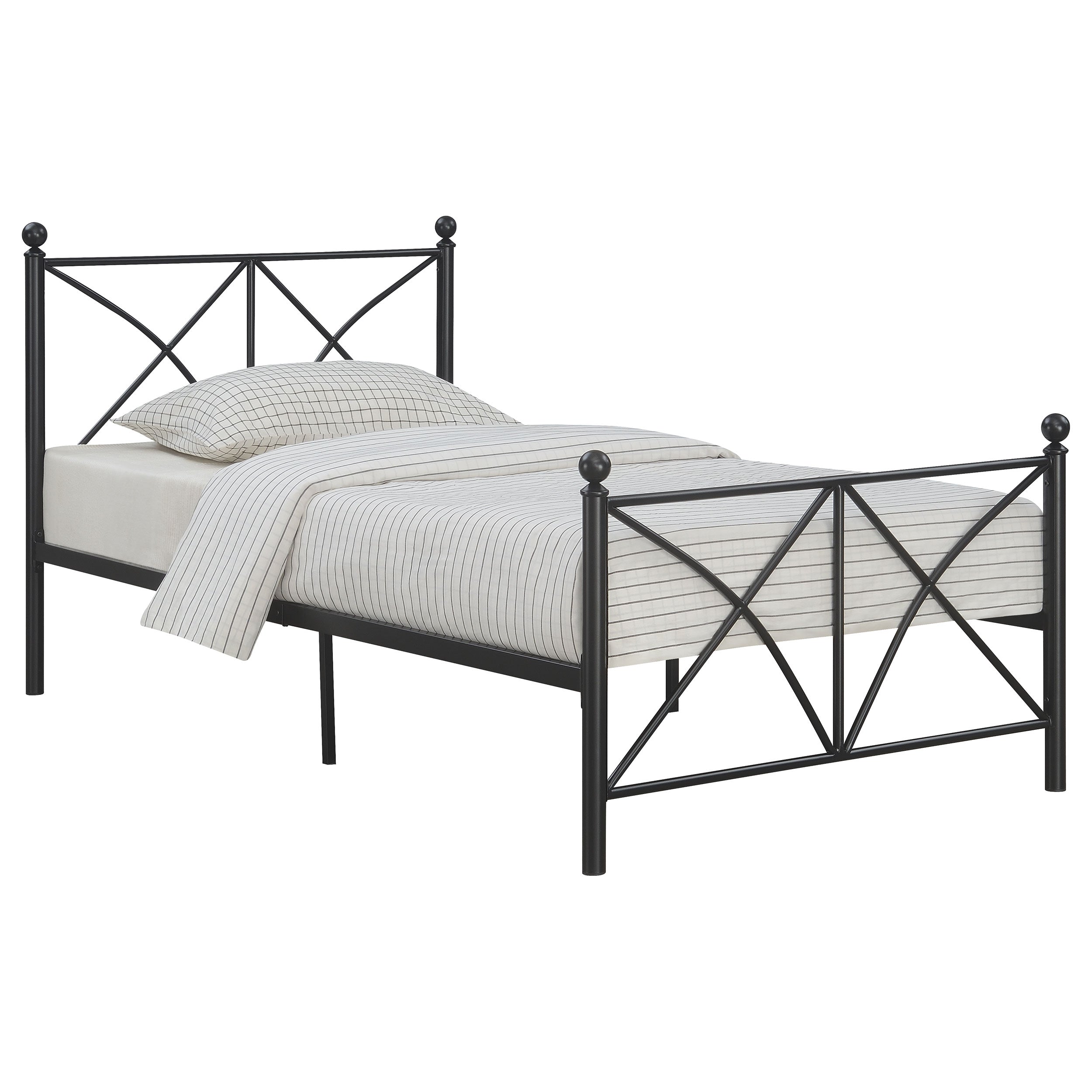 Hart Metal  Open Frame Bed Matte Black