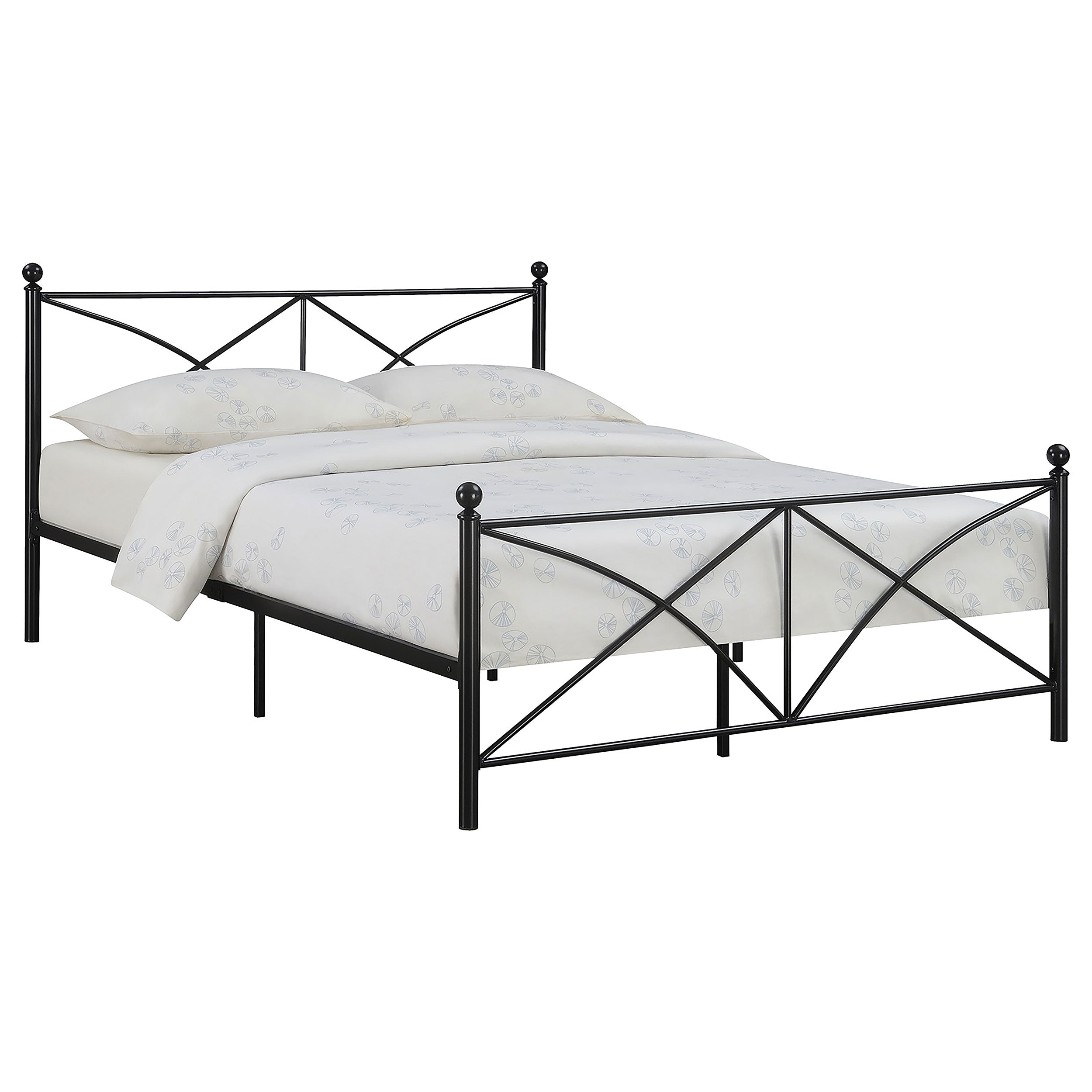 Hart Metal  Open Frame Bed Matte Black
