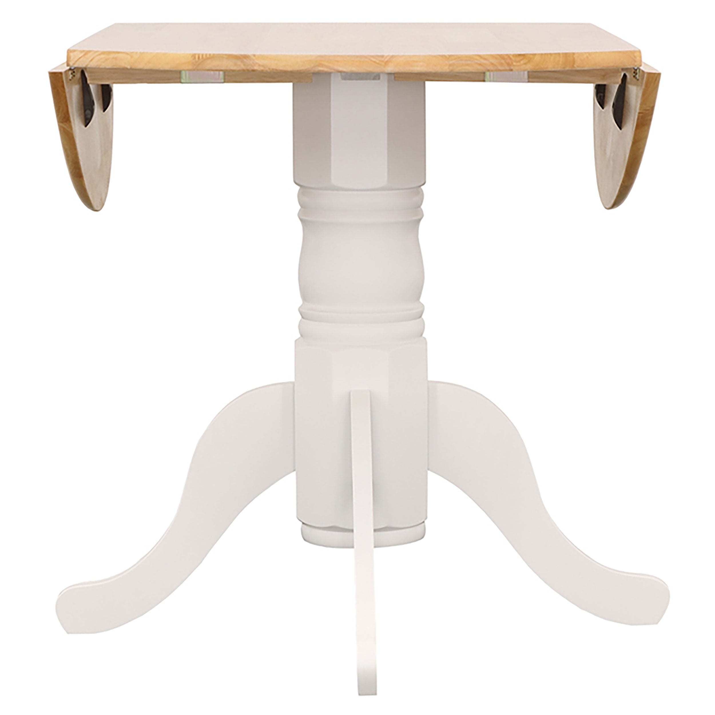 Allison  Round Drop Leaf Dining Table Set White