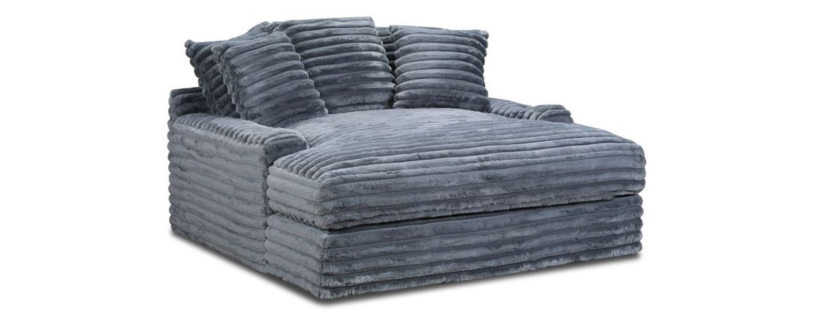 Jenna Mega Chaise Lounge, Dark Gray