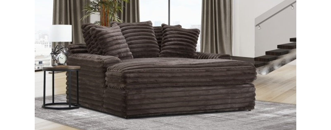 Jenna Mega Chaise Lounge, Brown