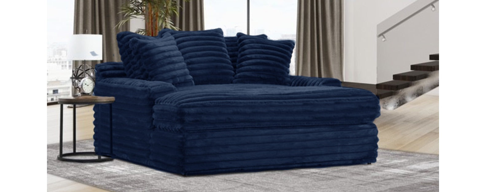 Jenna Mega Chaise Lounge, blue