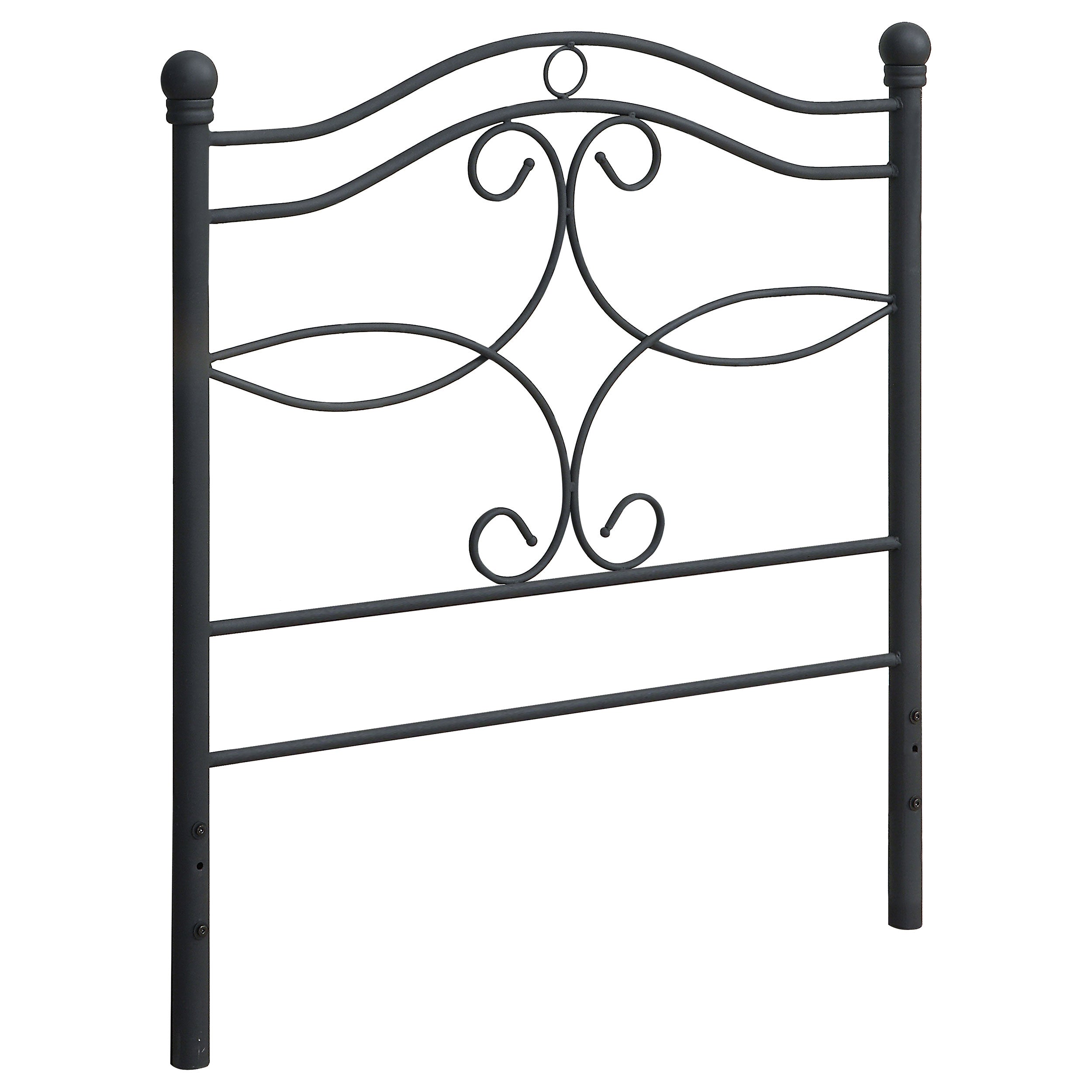 Callie Metal Open Frame Headboard Matte Black