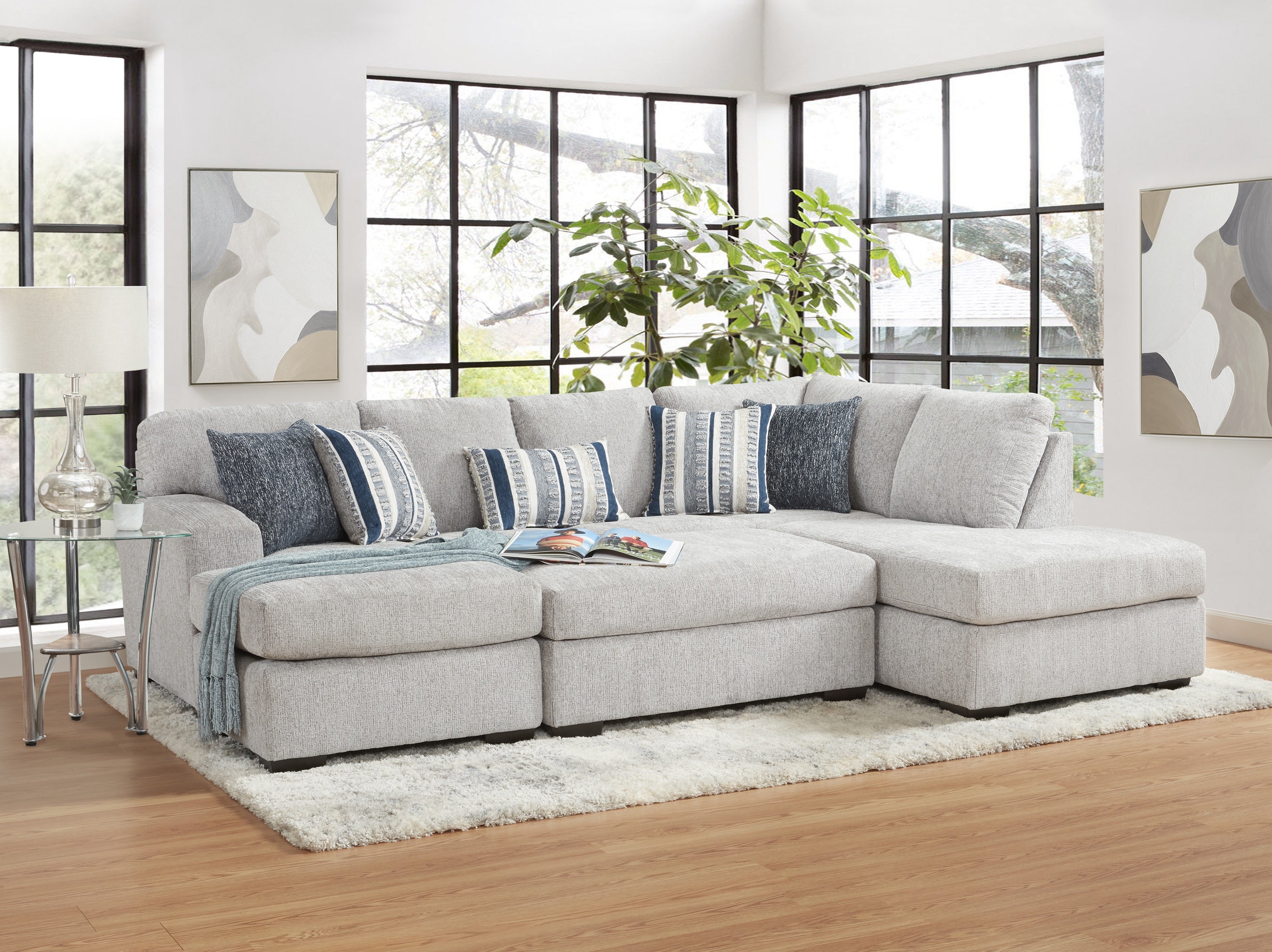 Sectional Sofa With Two Chaise Lounges