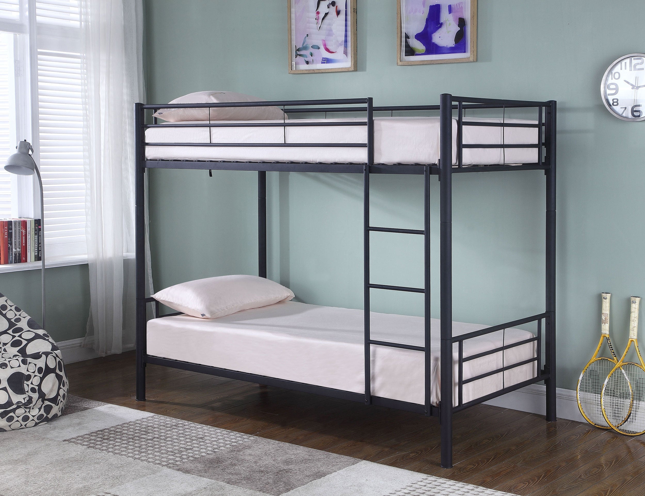 Hayward Metal  Over  Bunk Bed Black