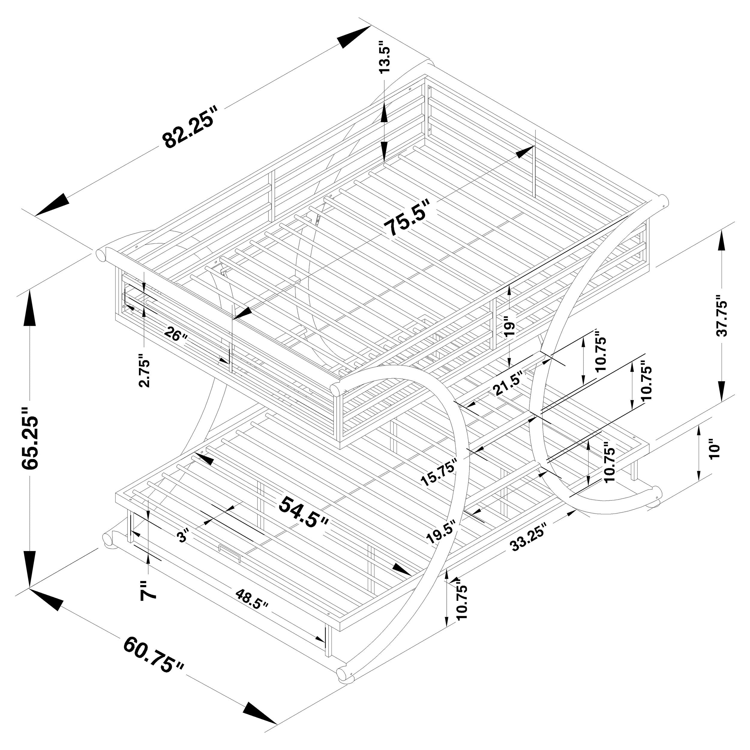 Stephan Metal  Over  Bunk Bed Gunmetal