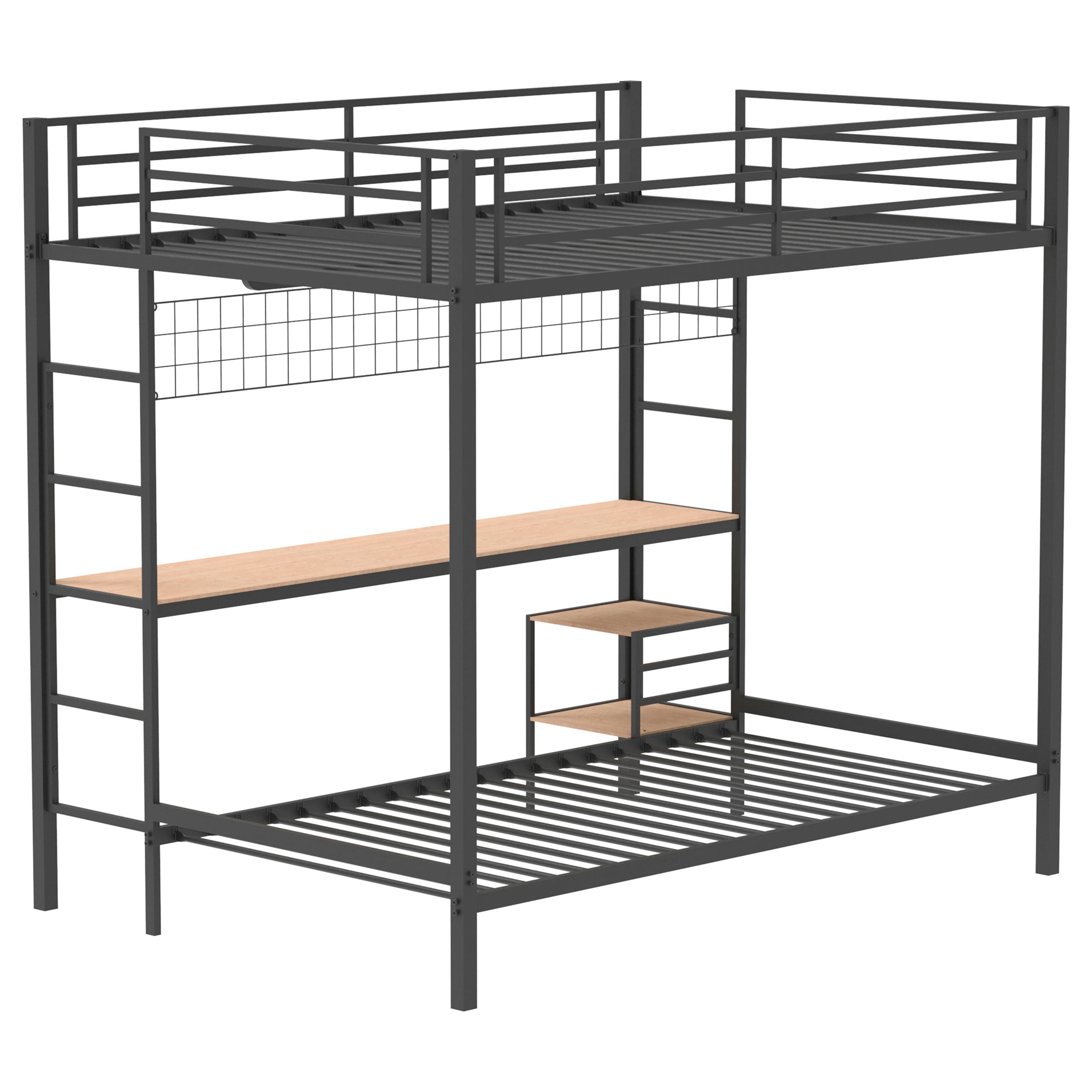 Campus  Workstation Bunk Bed Matte Black