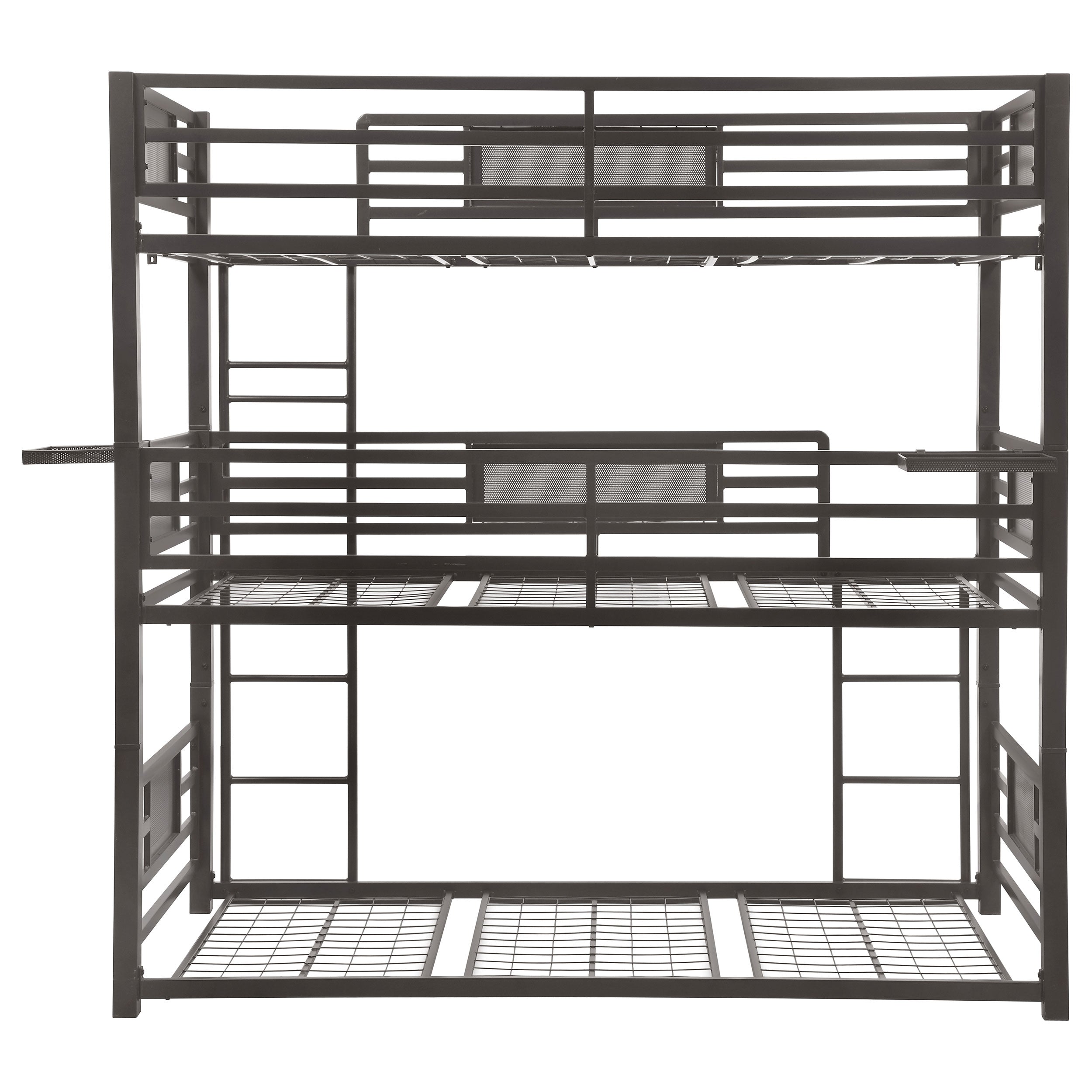 Rogen Metal  Triple Bunk Bed Dark Bronze