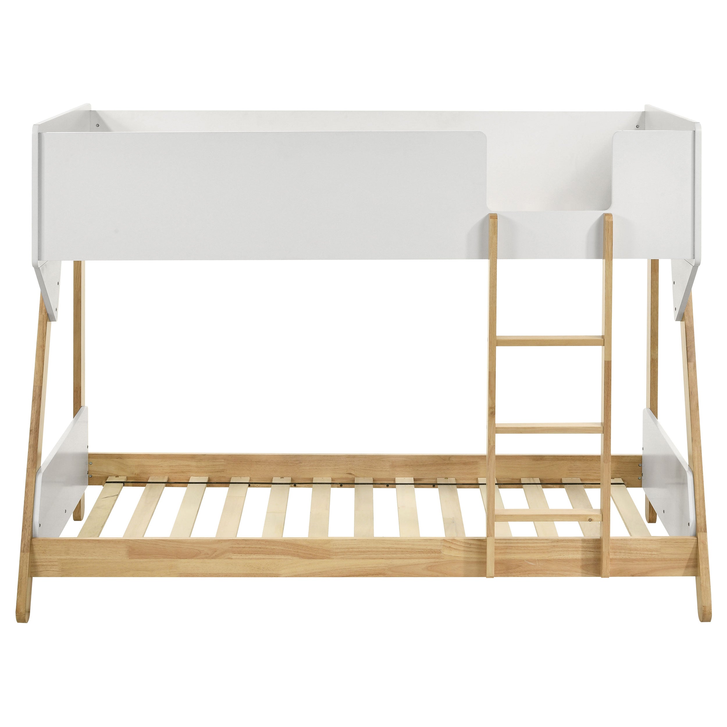 Wyatt Wood  Over  Bunk Bed White and Natural