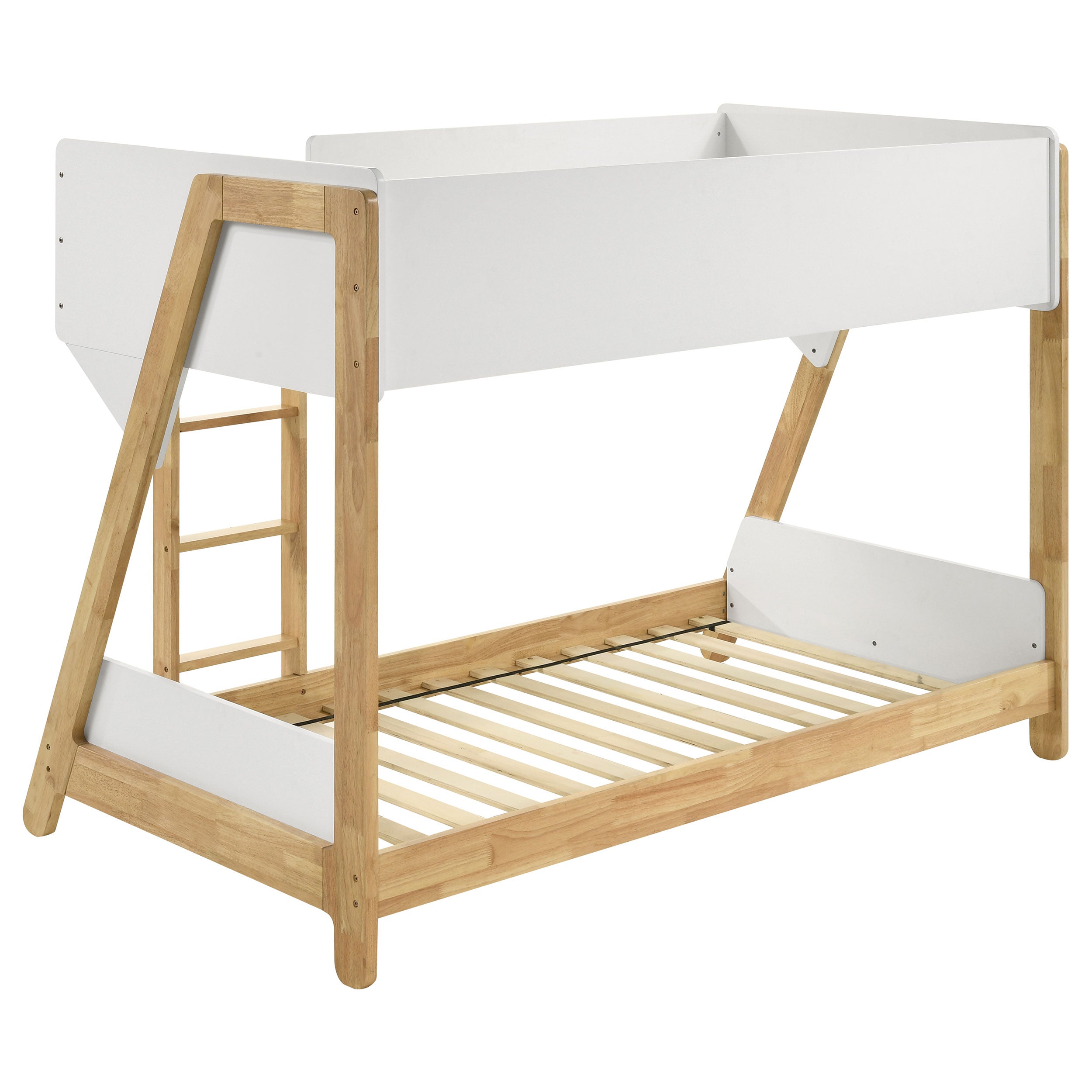 Wyatt Wood  Over  Bunk Bed White and Natural