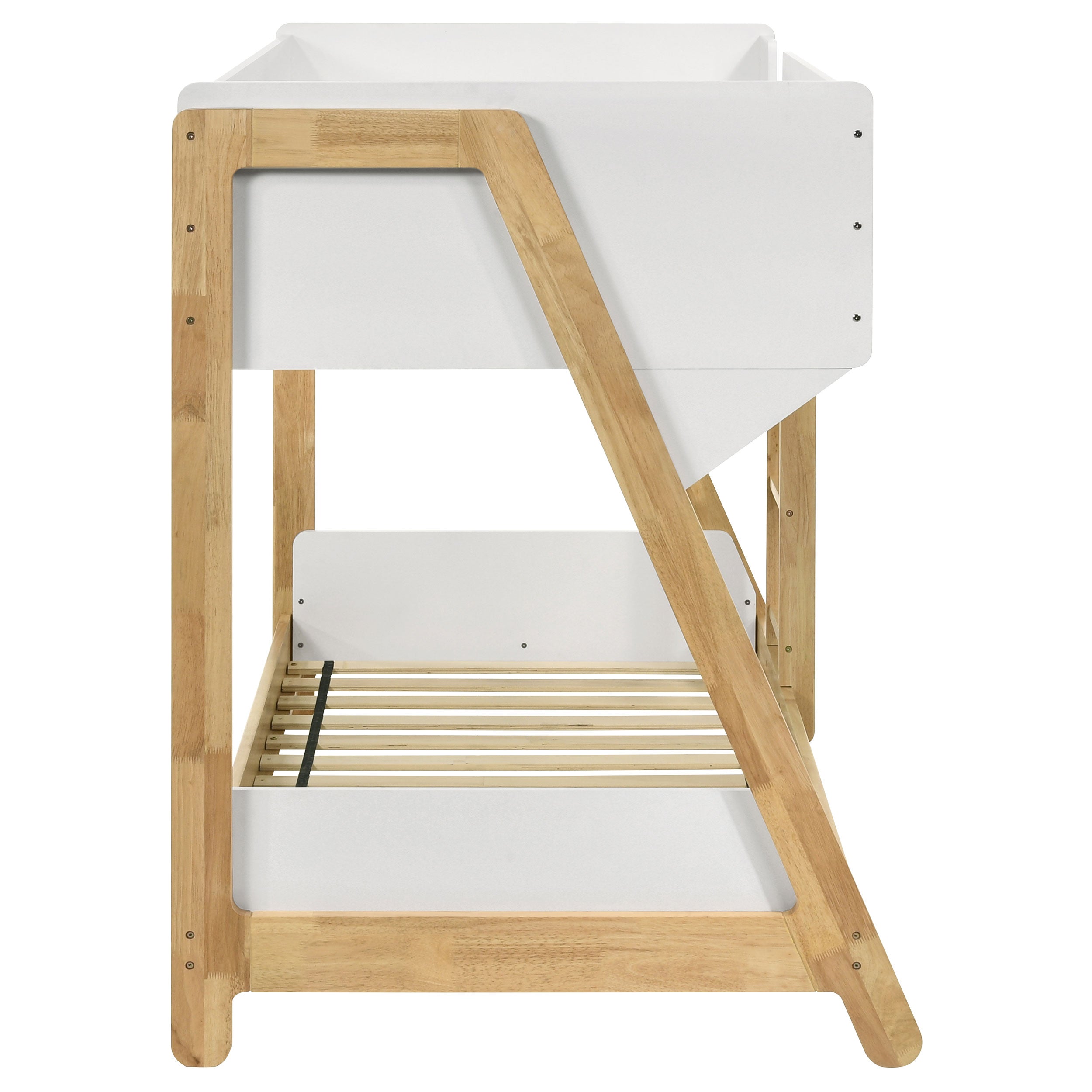 Wyatt Wood  Over  Bunk Bed White and Natural