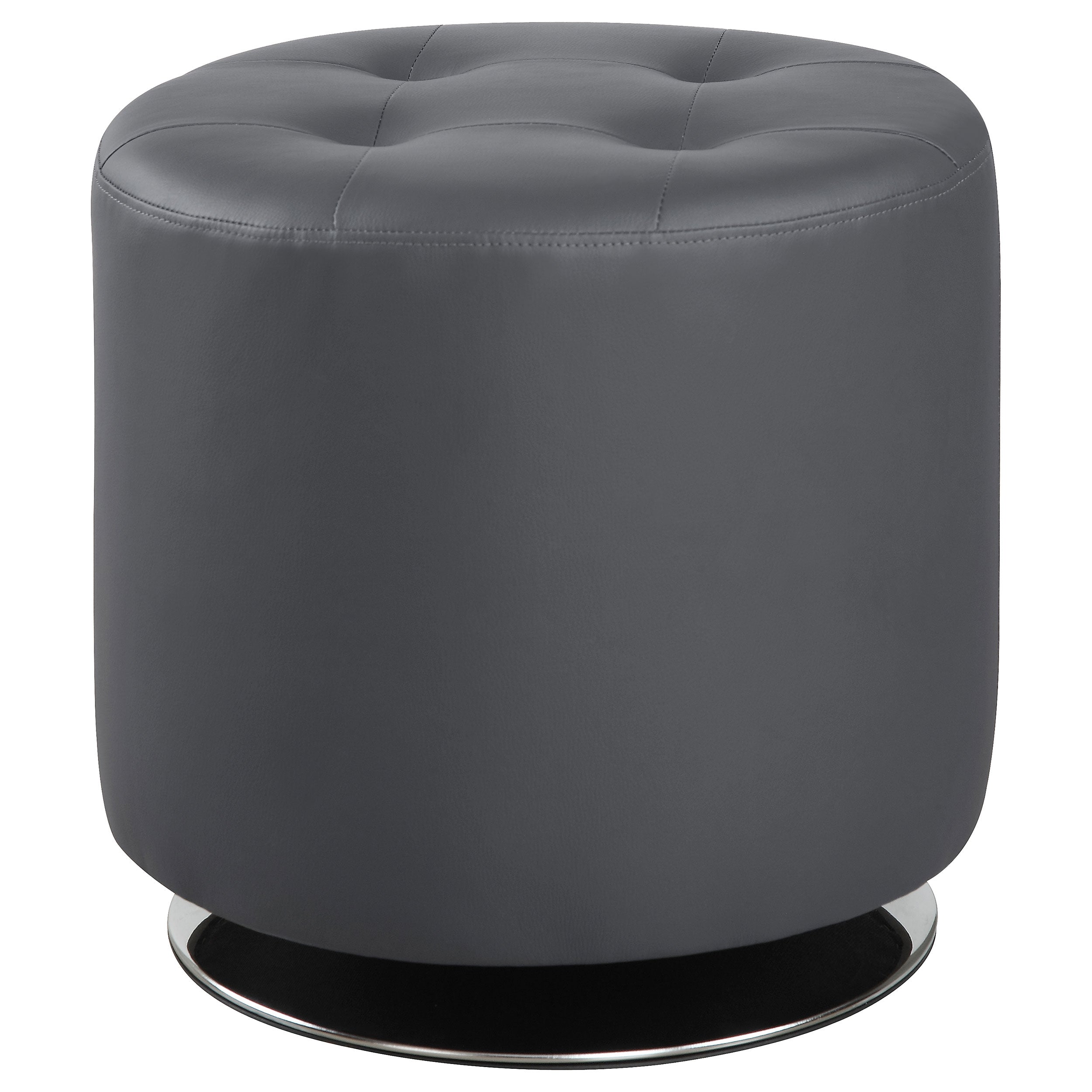 Bowman Round Upholstered Tufted Swivel Ottoman