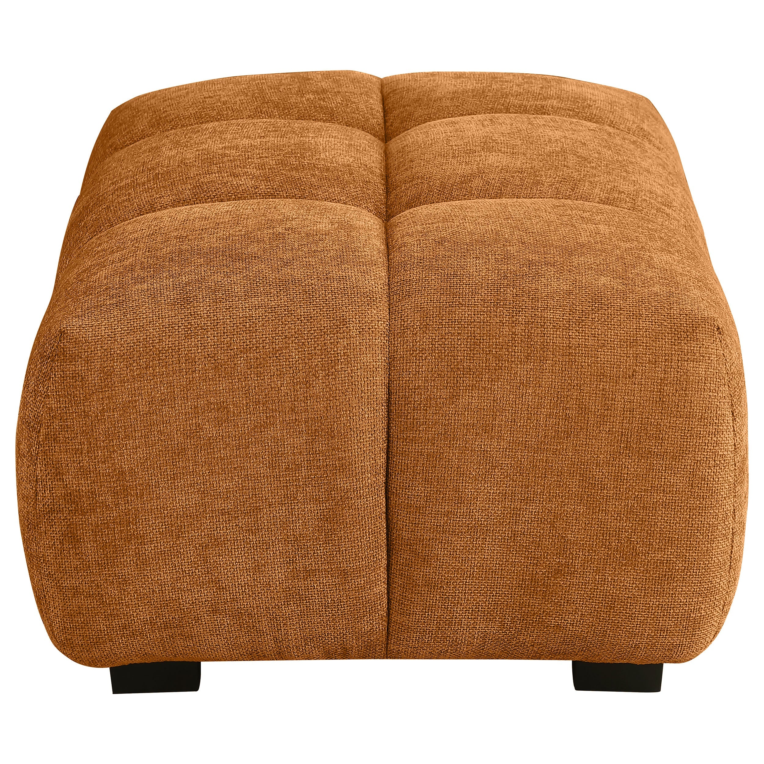 Camacho Rectangular Upholstered Tufted Ottoman Amber