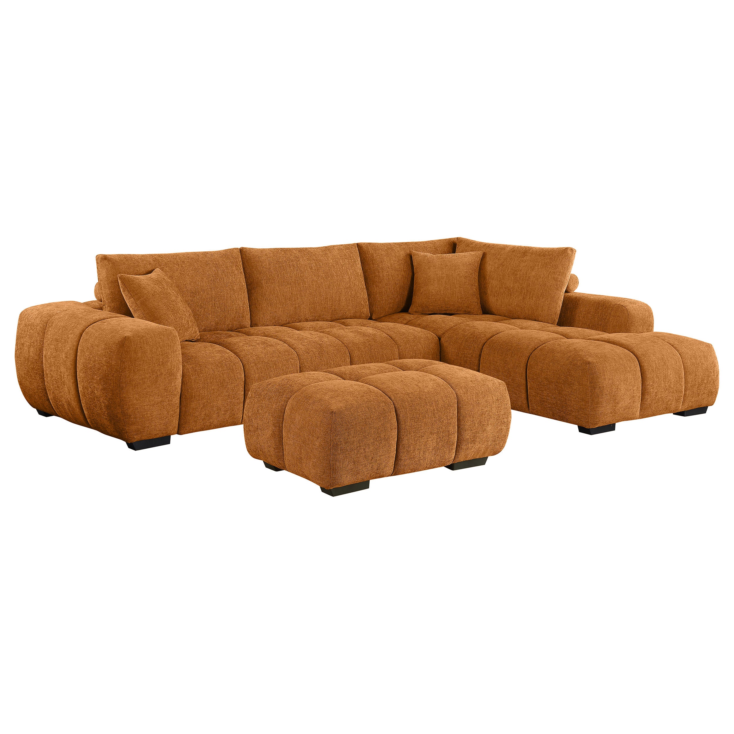 Camacho Upholstered Chaise Sectional Sofa Amber