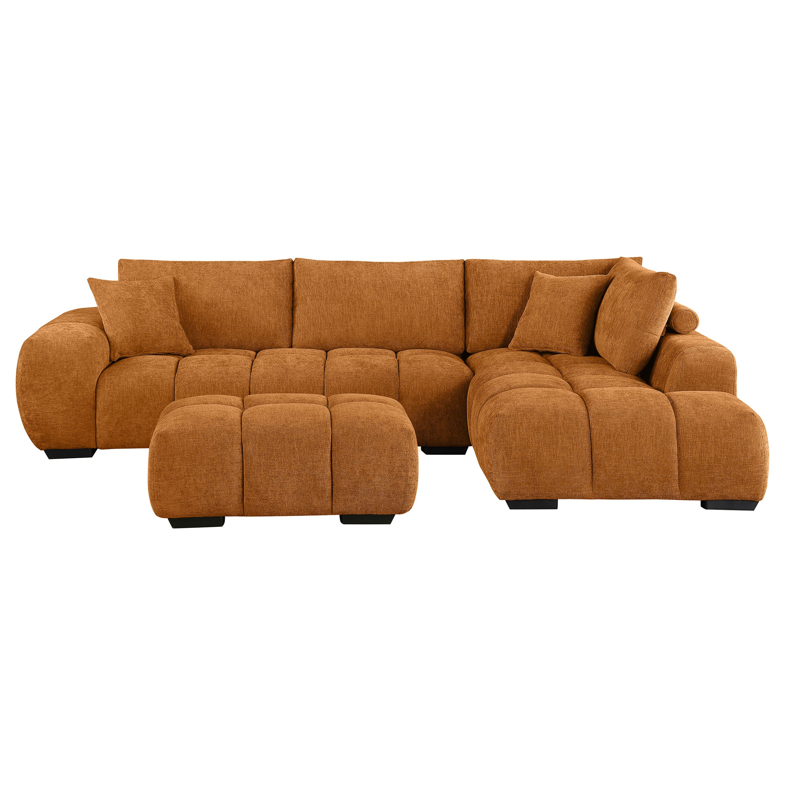 Camacho Upholstered Chaise Sectional Sofa Amber