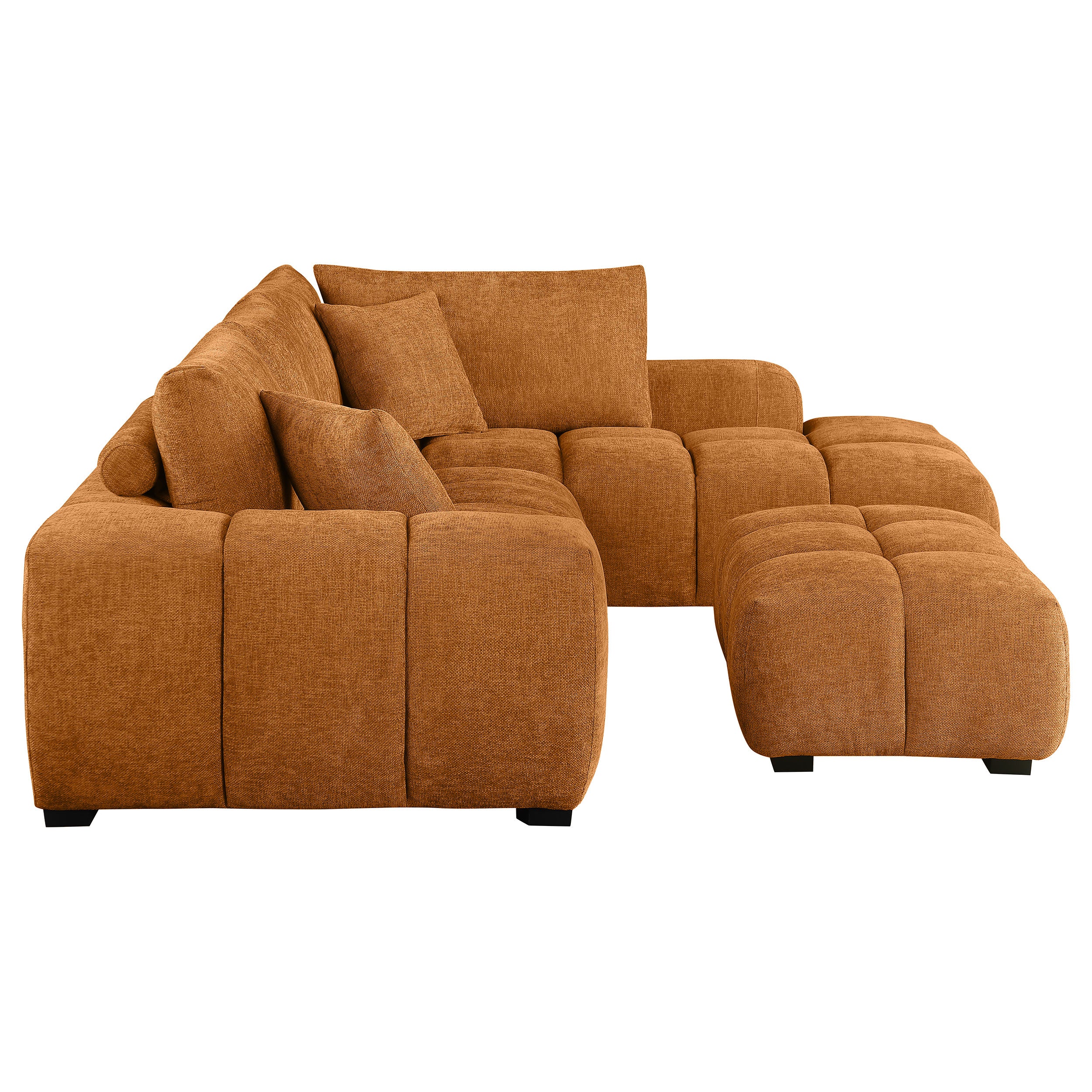 Camacho Upholstered Chaise Sectional Sofa Amber