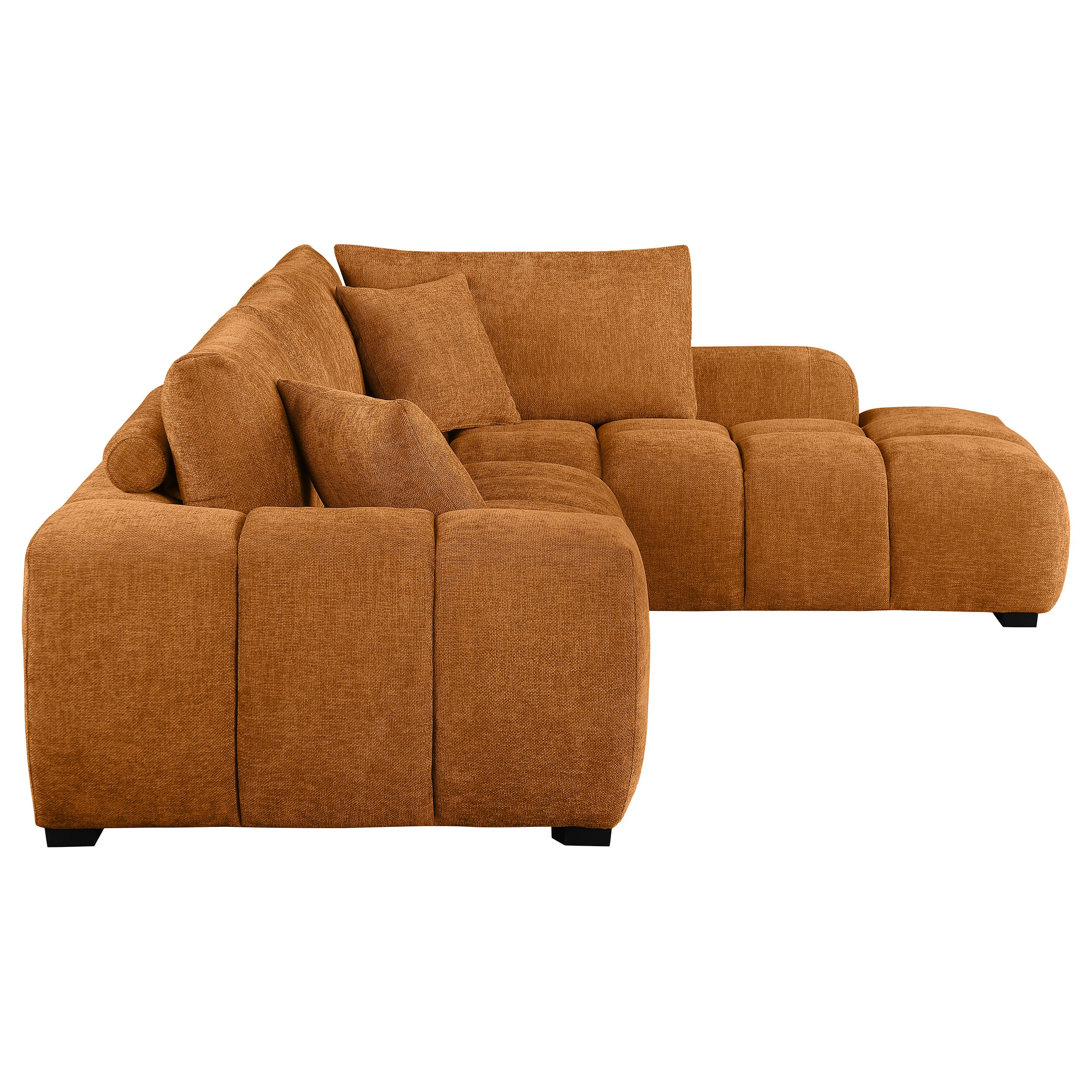 Camacho Upholstered Chaise Sectional Sofa Amber