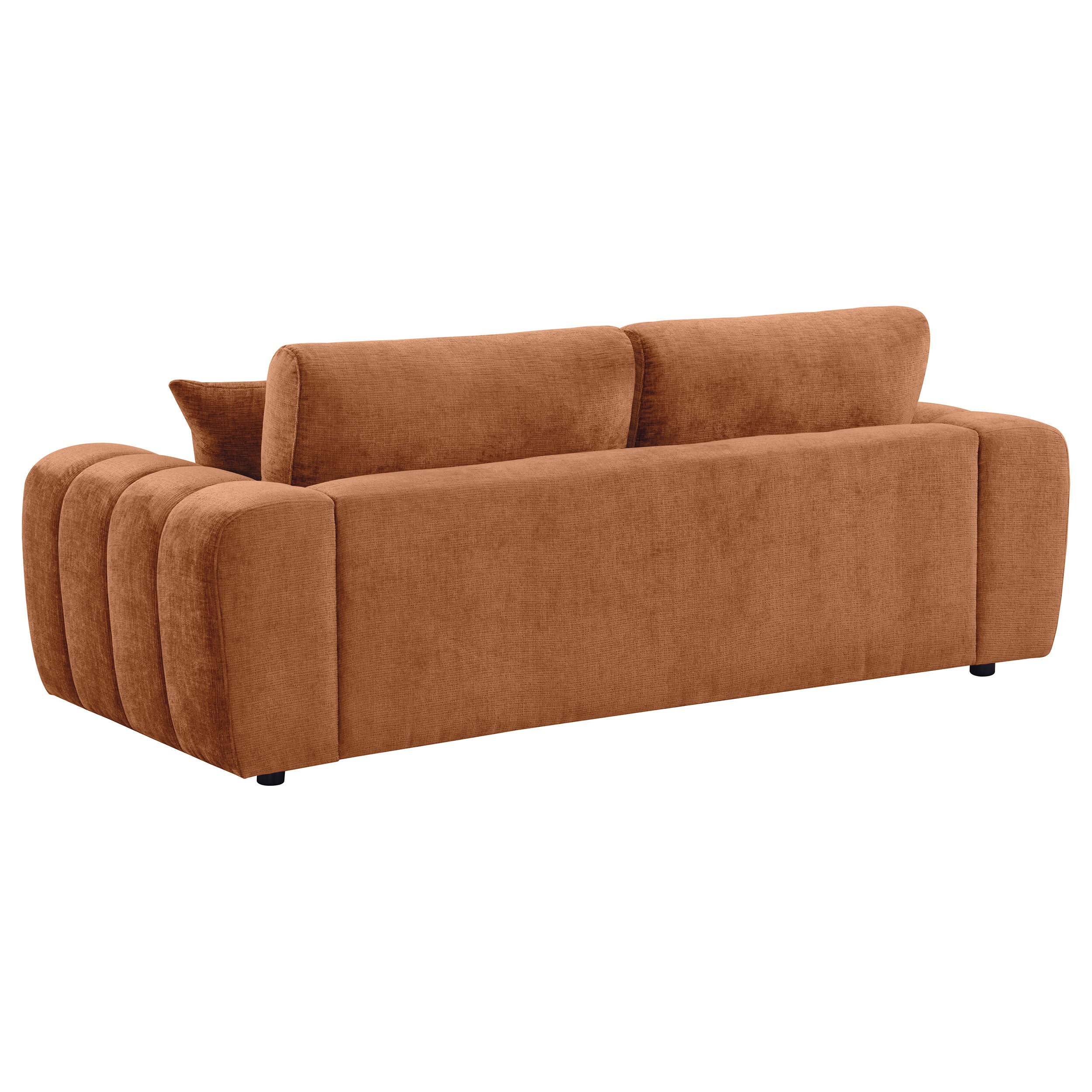 Burnett Chenille Upholstered Sofa Set Burnt Orange