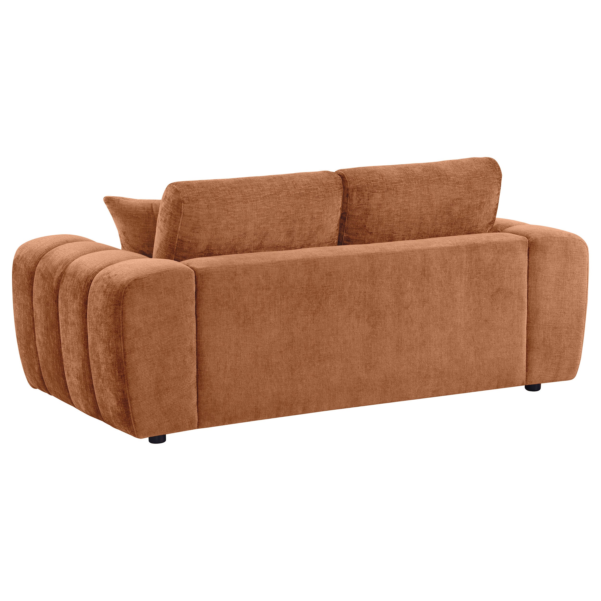 Burnett Chenille Upholstered Sofa Set Burnt Orange