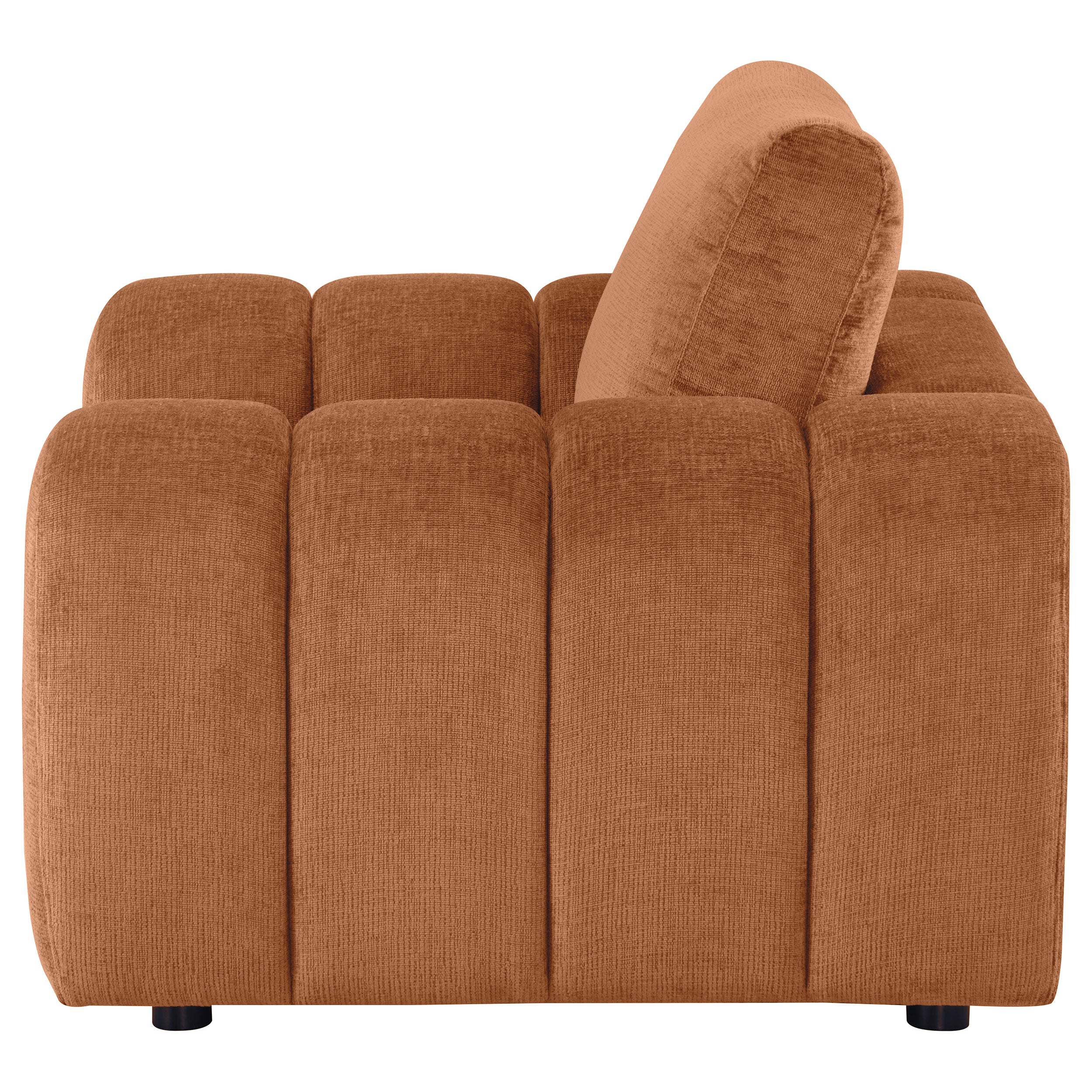 Burnett Chenille Upholstered Accent Chair Burnt Orange