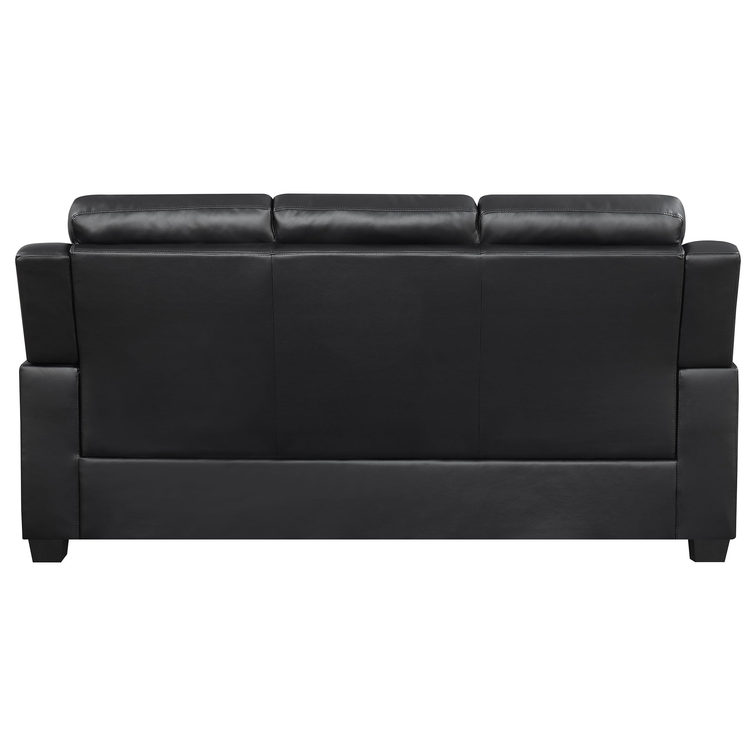 Finley Upholstered Padded Arm Tufted Sofa Set Black