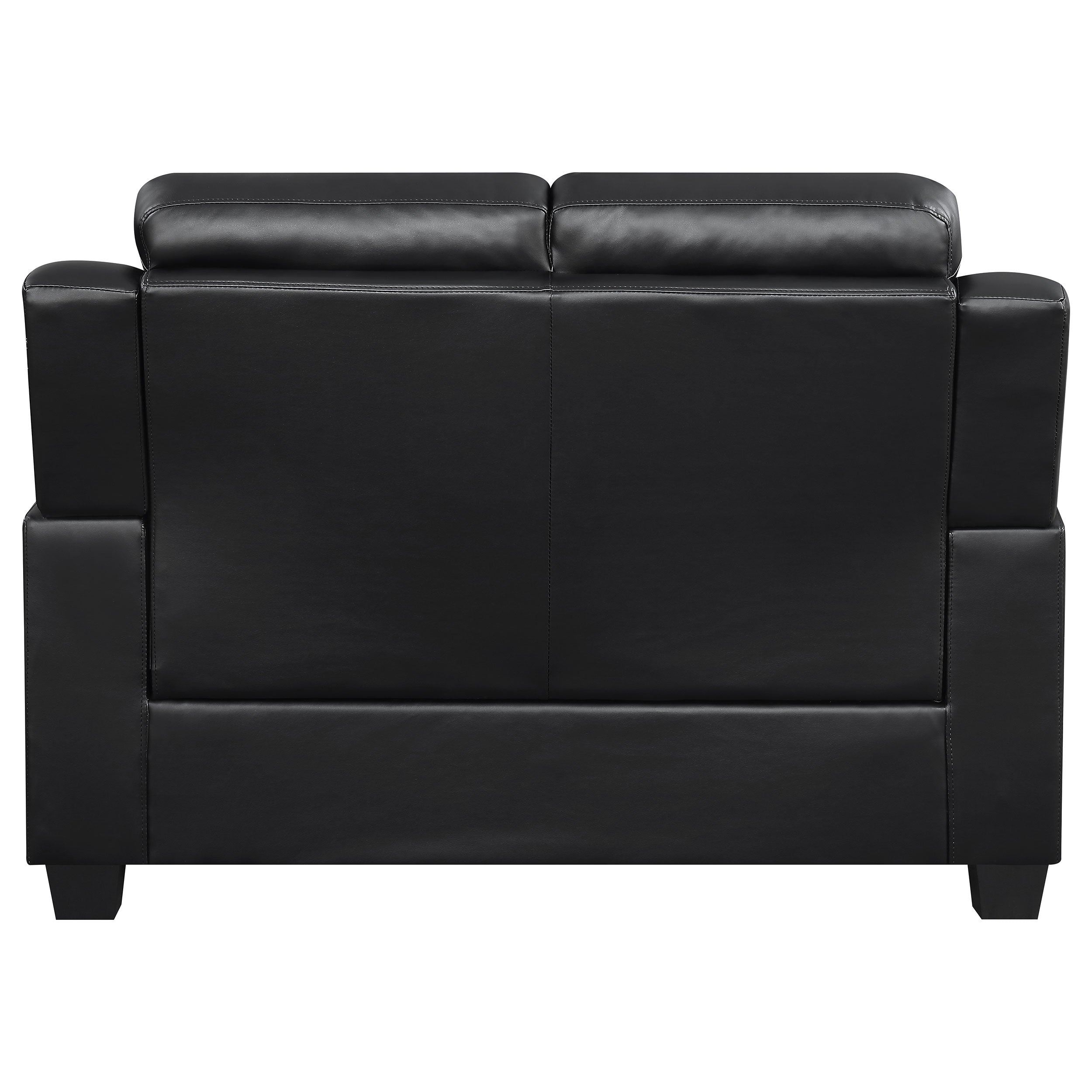 Finley Upholstered Padded Arm Tufted Sofa Set Black