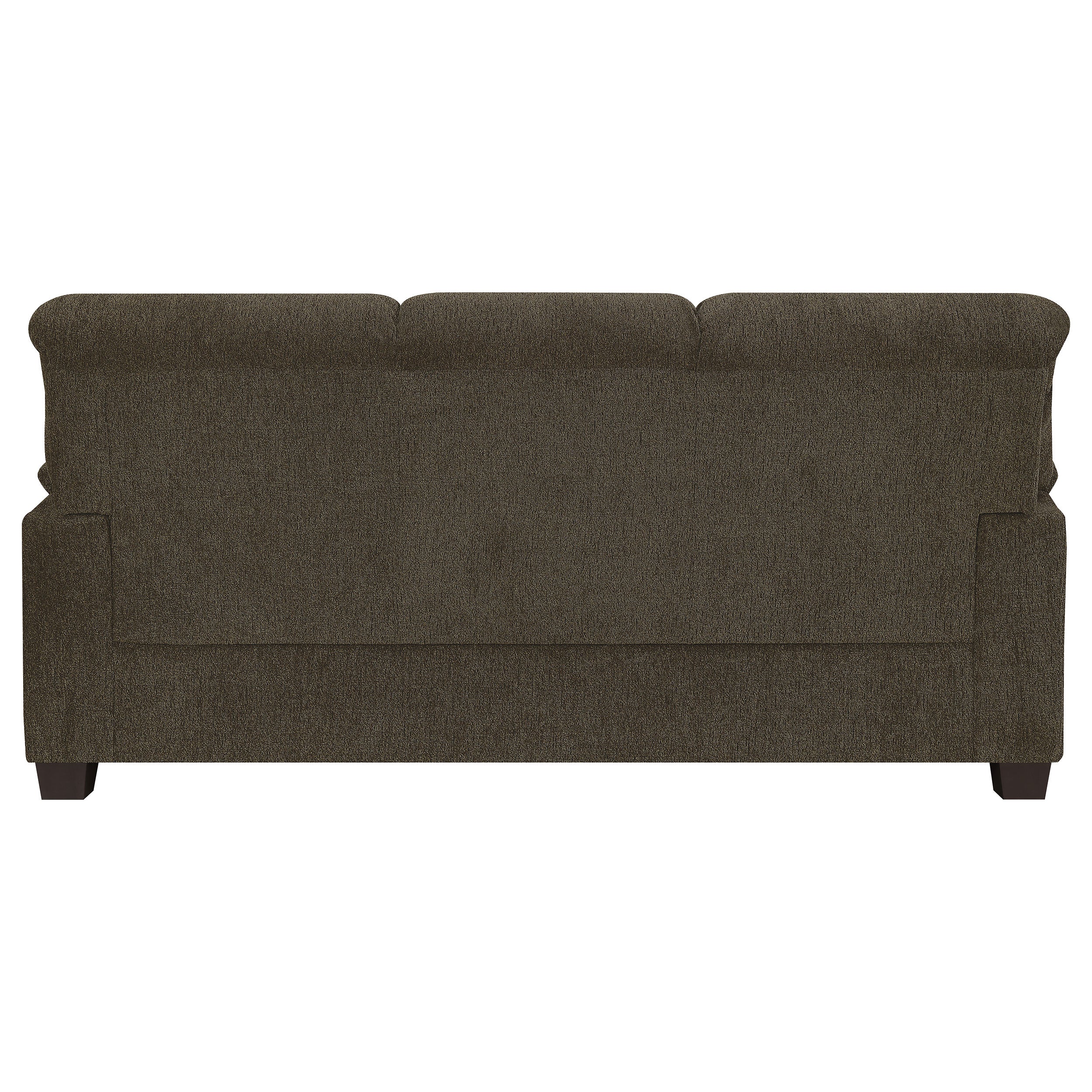 Clementine  Upholstered Padded Arm Sofa Set Brown