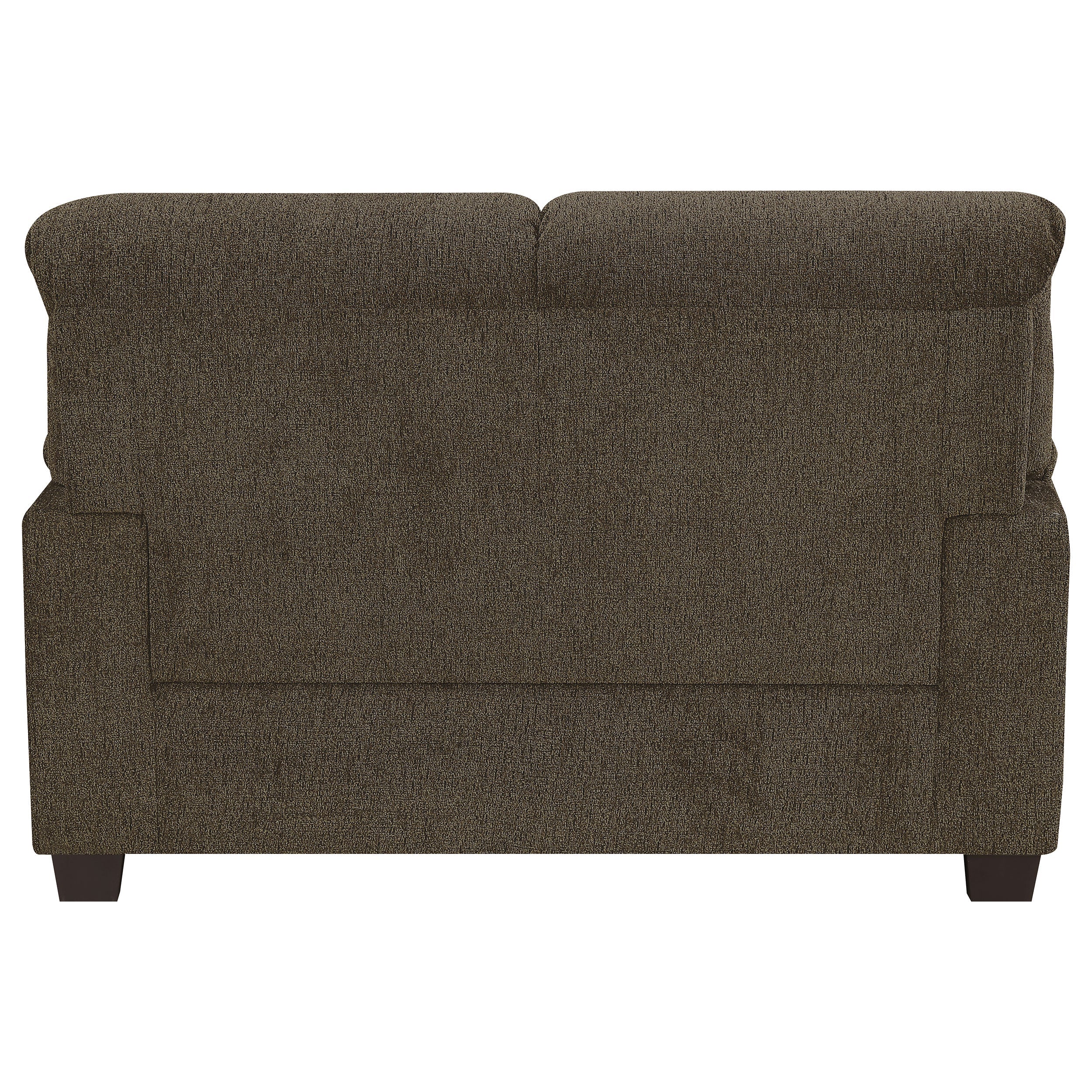 Clementine  Upholstered Padded Arm Sofa Set Brown
