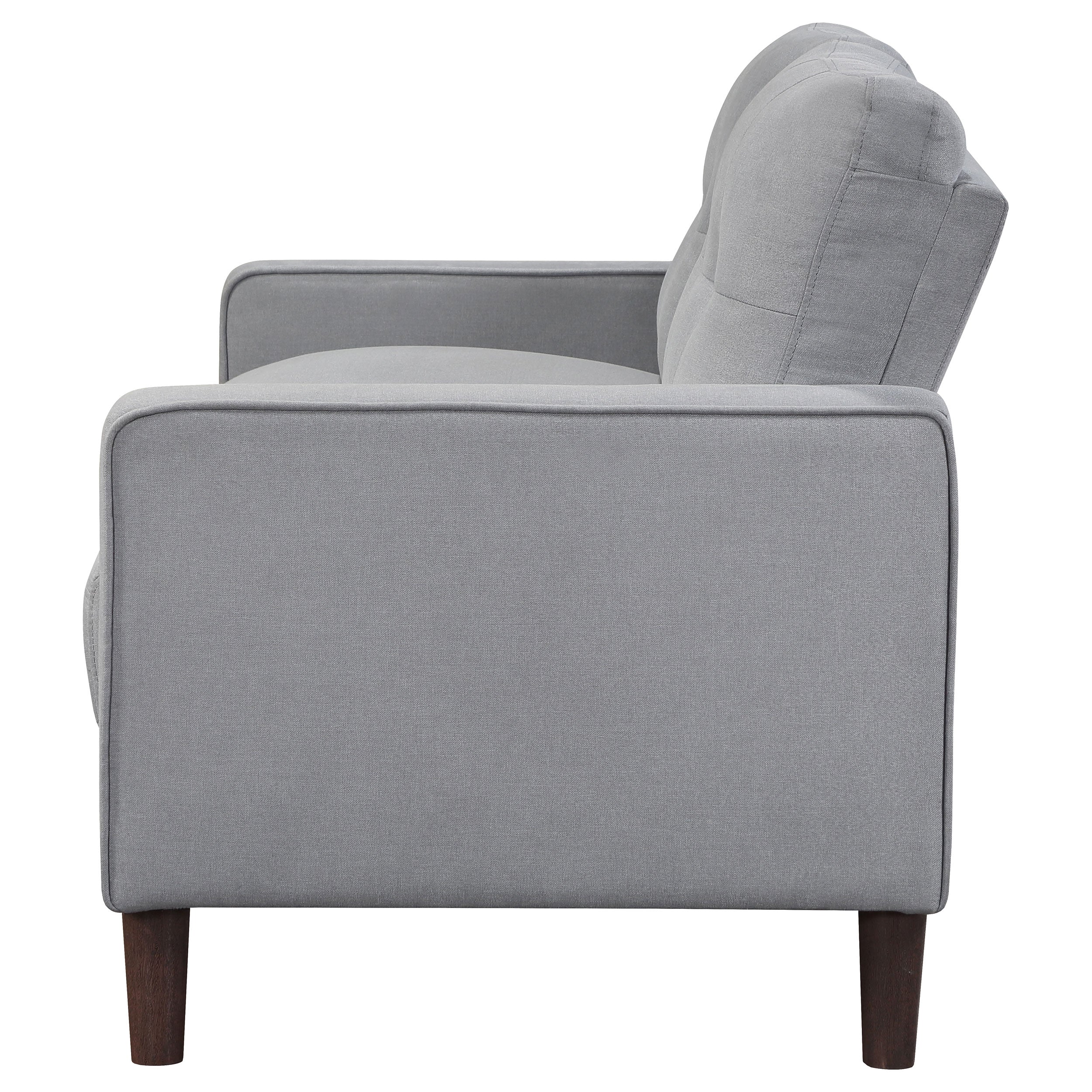 Bowen Upholstered Track Arm Tufted Loveseat Beige