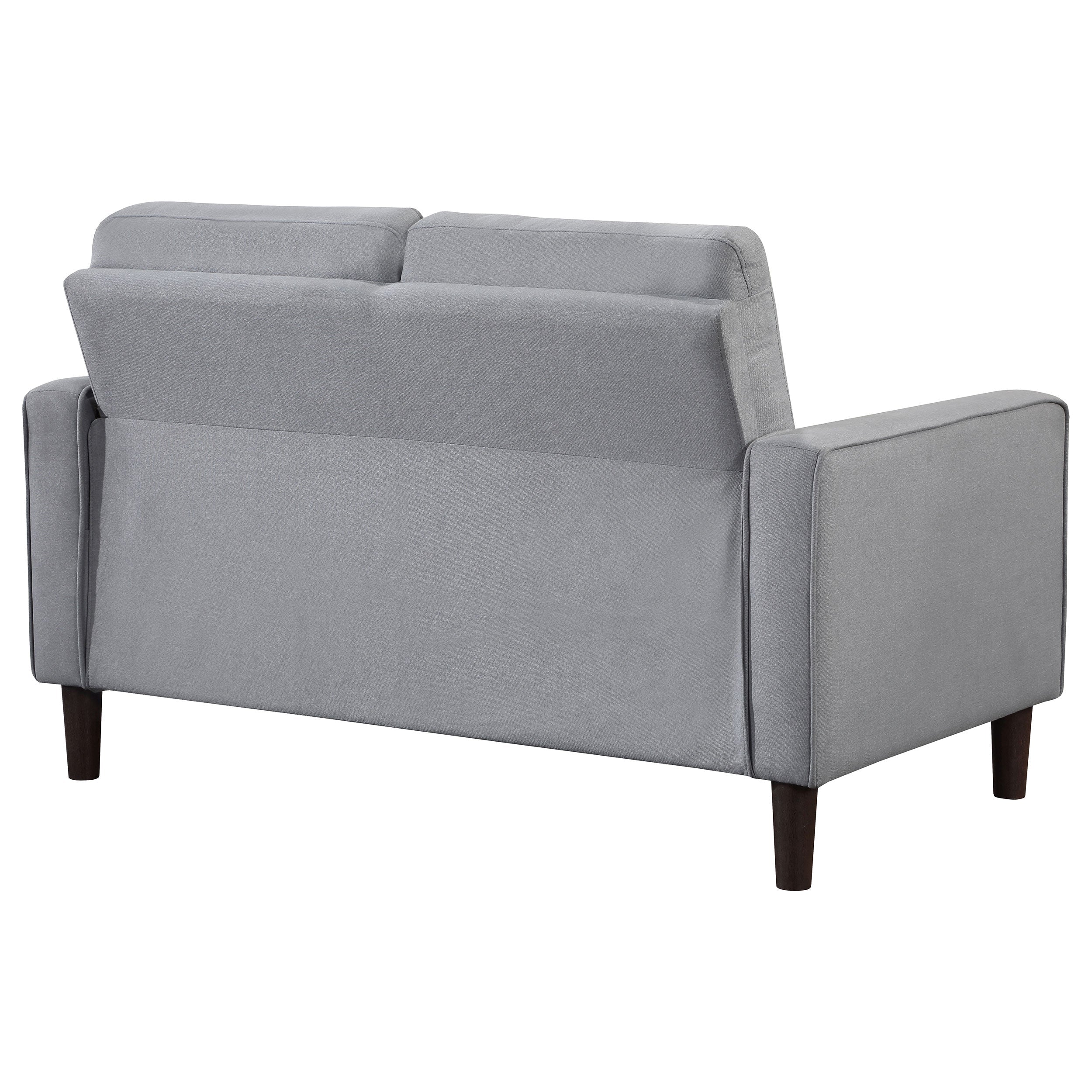 Bowen Upholstered Track Arm Tufted Loveseat Beige