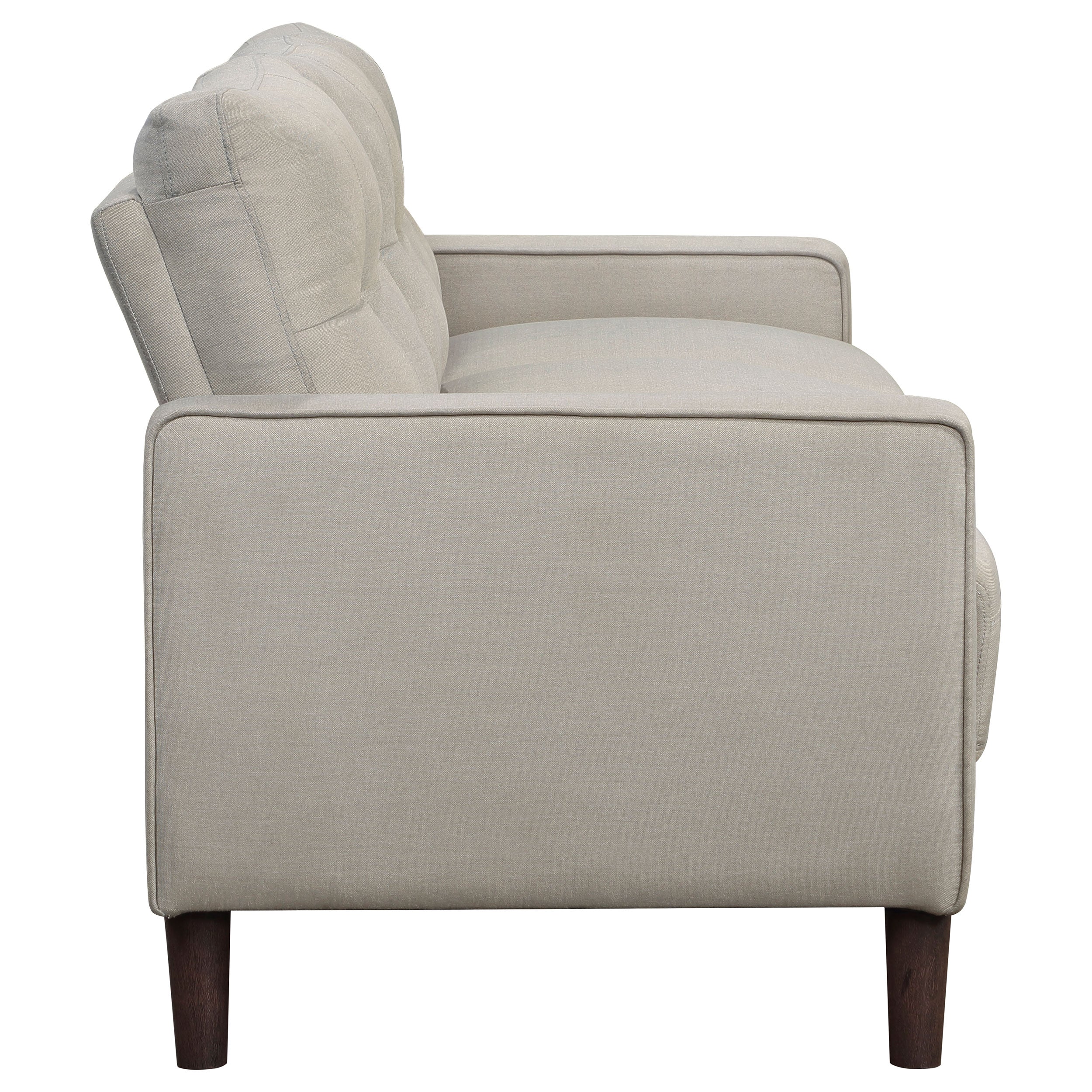 Bowen  Upholstered Track Arm Tufted Sofa Set Beige