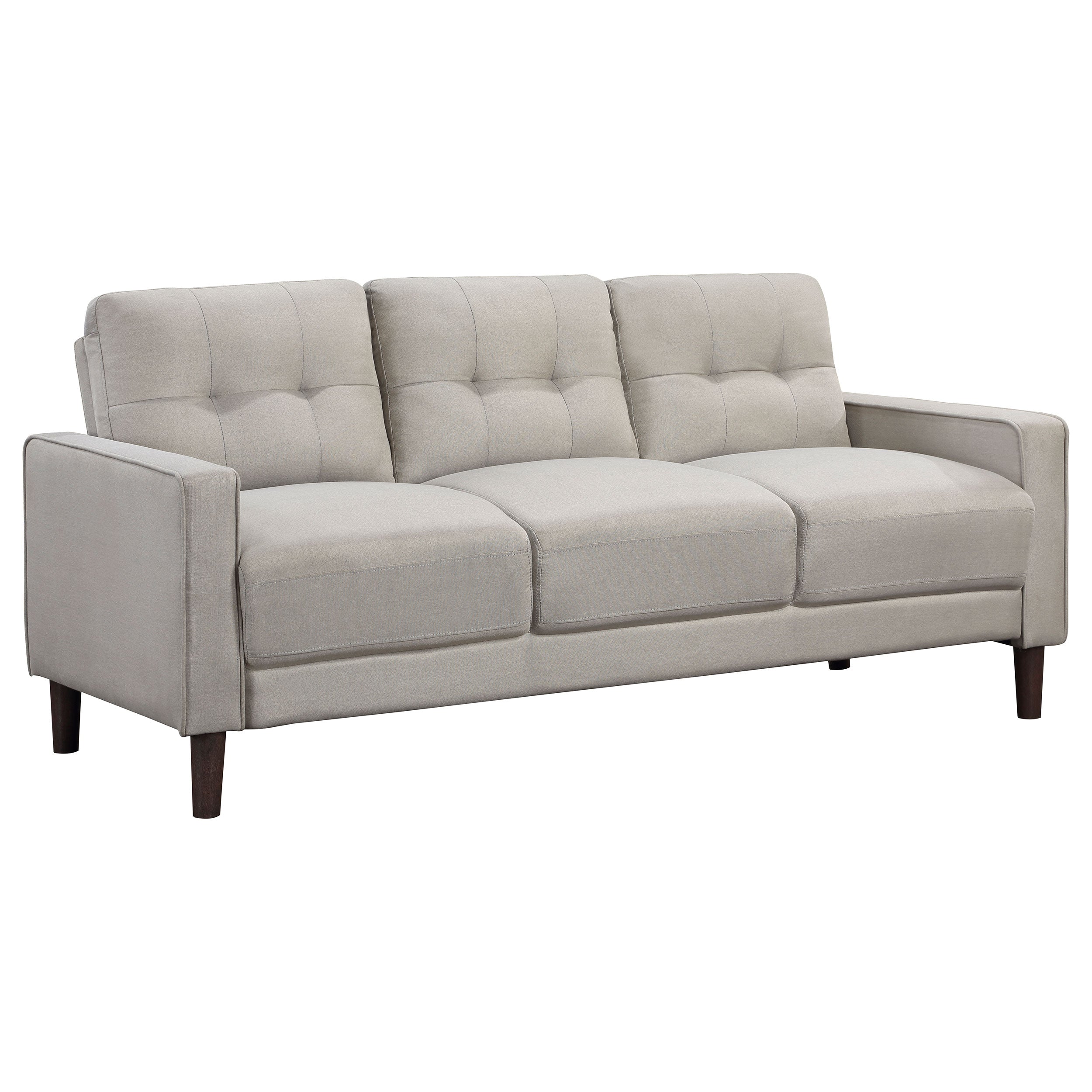 Bowen  Upholstered Track Arm Tufted Sofa Set Beige