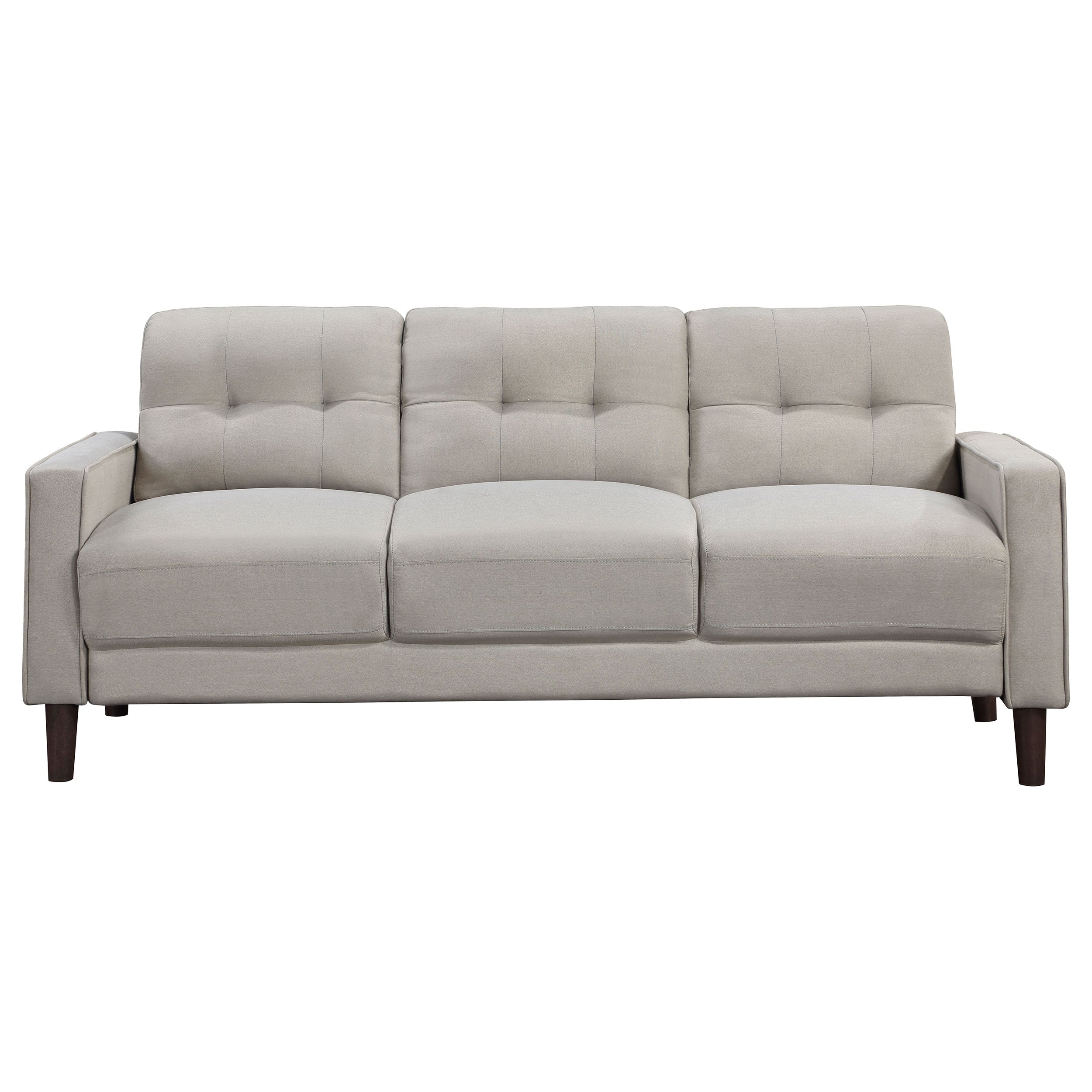 Bowen  Upholstered Track Arm Tufted Sofa Set Beige