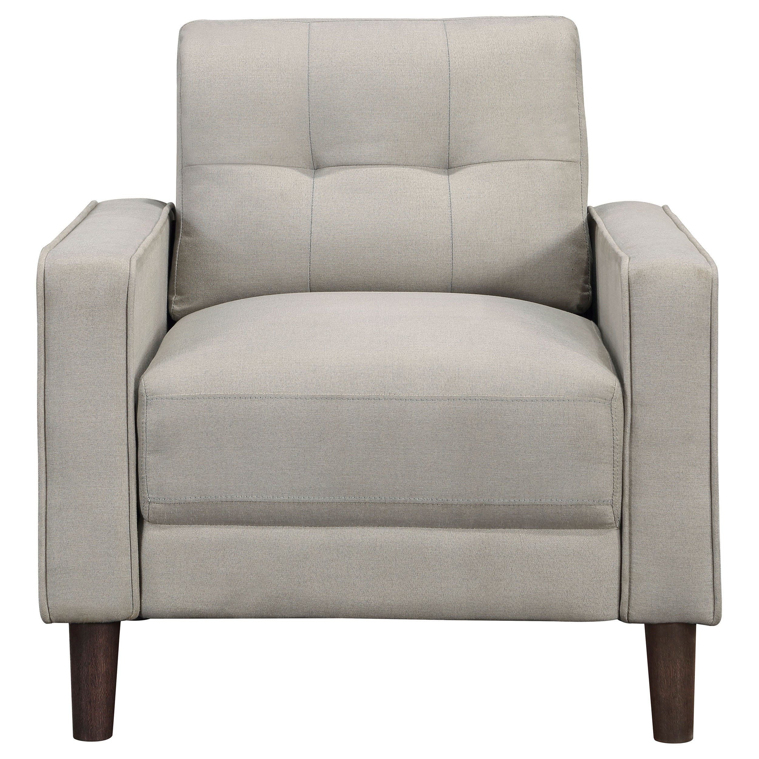 Bowen Upholstered Track Arm Tufted Accent Chair Grey