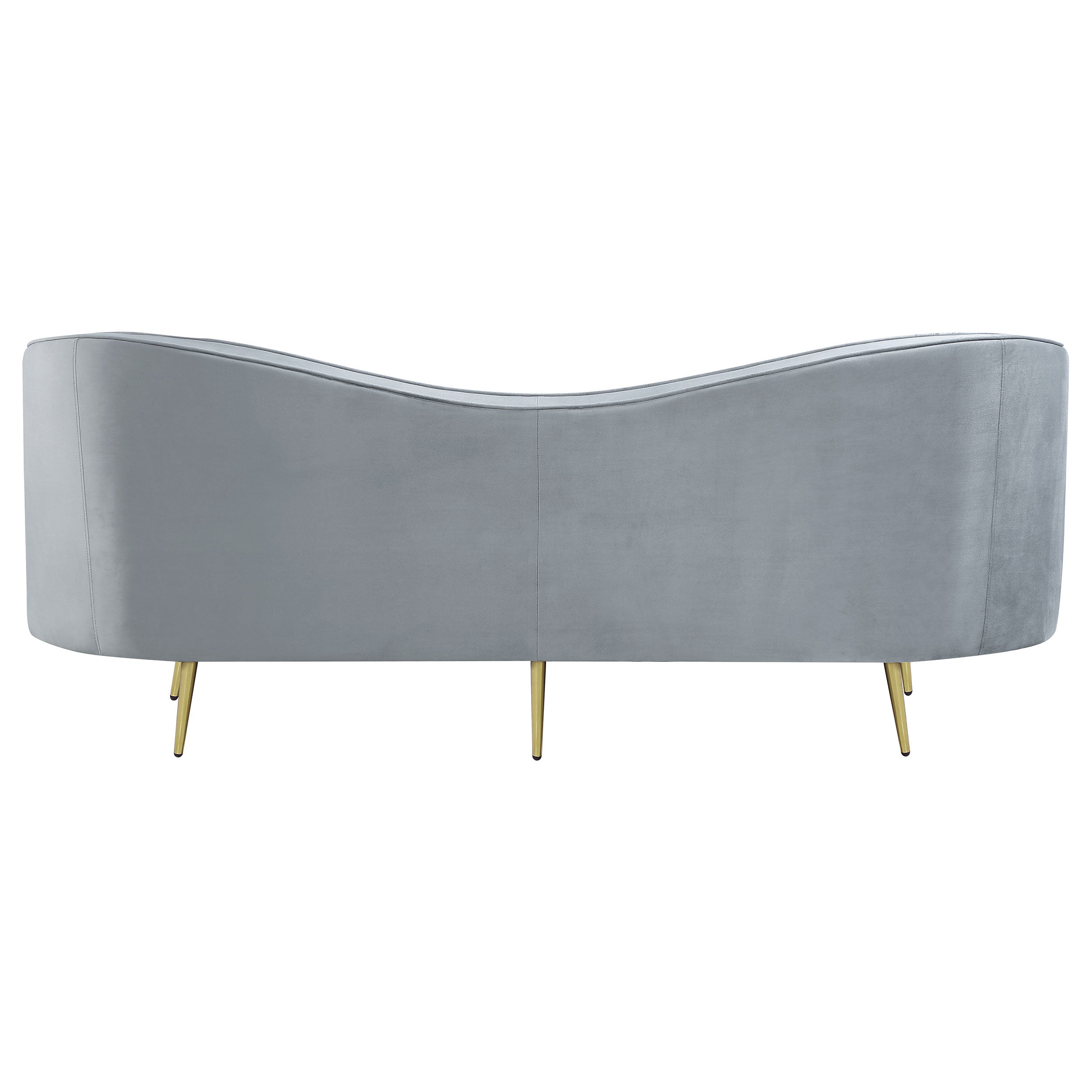 Sophia Upholstered Channel Tufted Sofa Blue