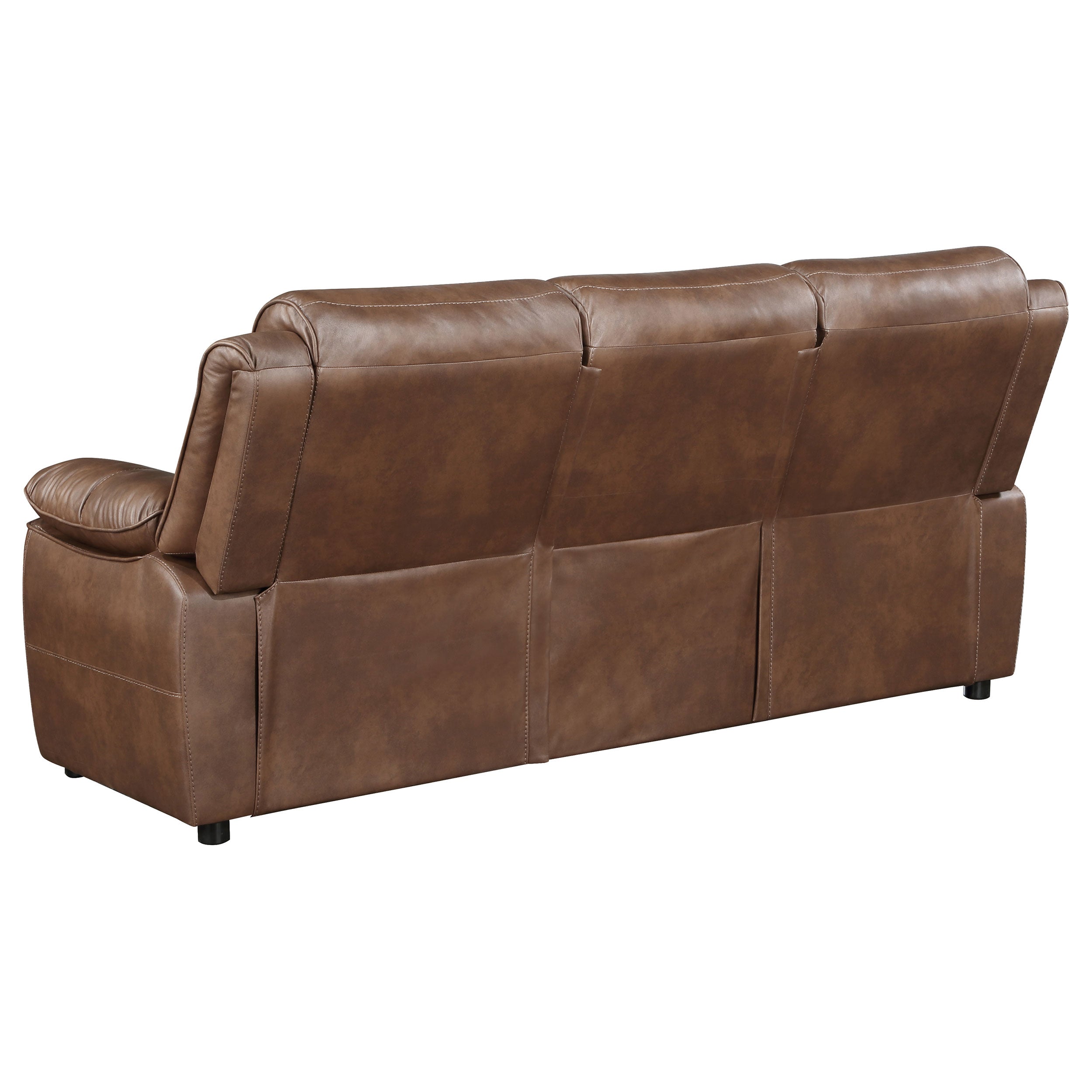Ellington  Upholstered Padded Arm Sofa Set Dark Brown