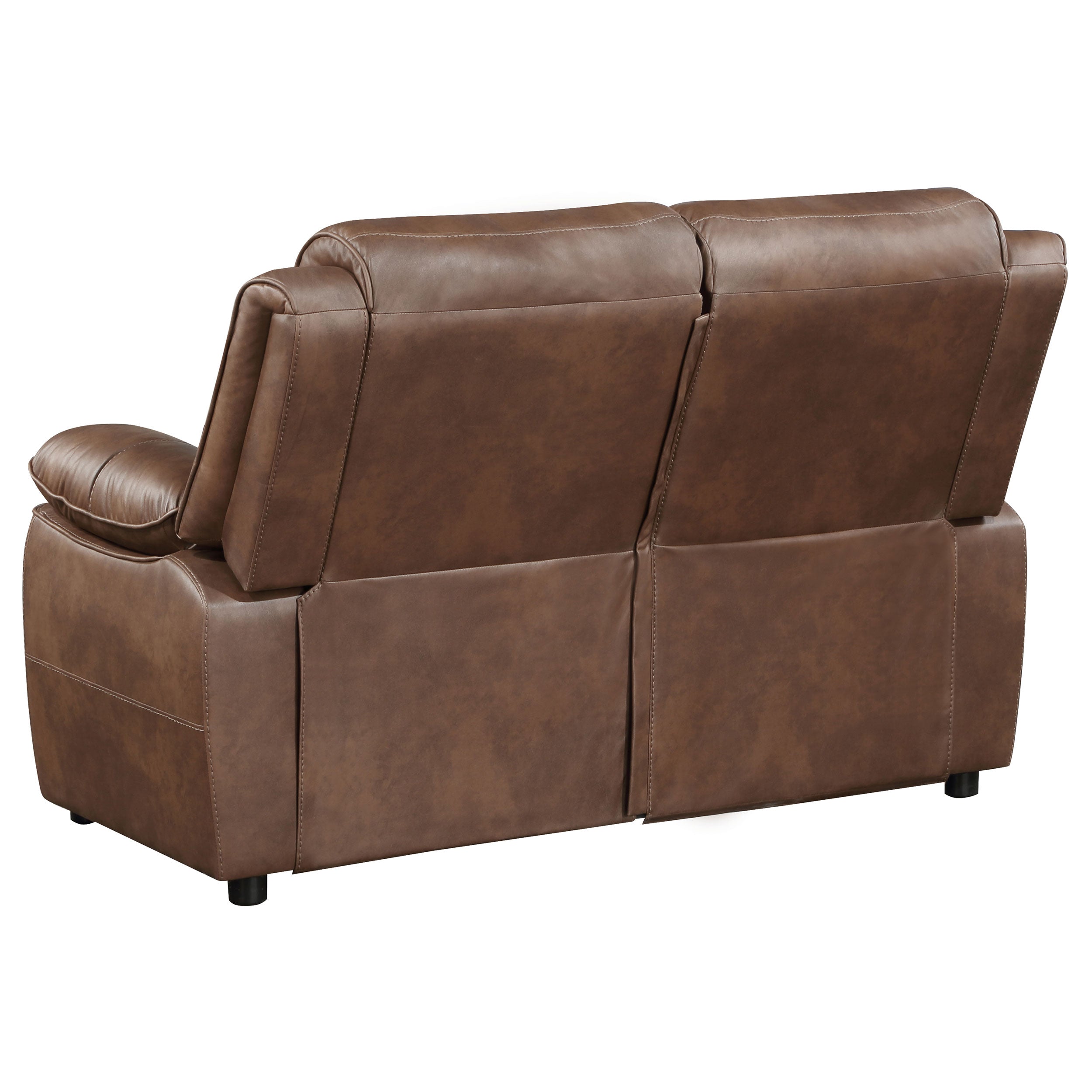 Ellington  Upholstered Padded Arm Sofa Set Dark Brown