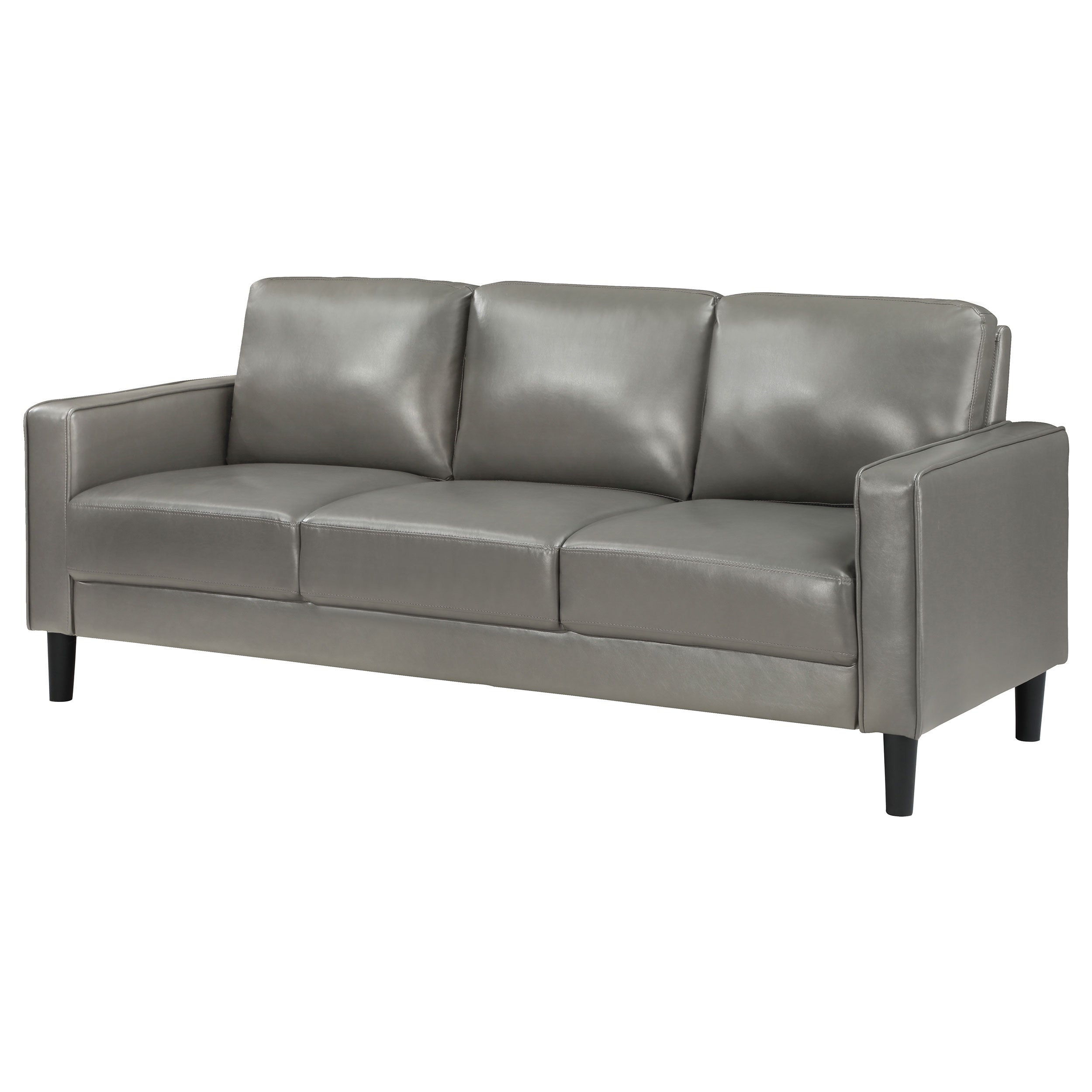 Ruth Upholstered Track Arm Sofa Black